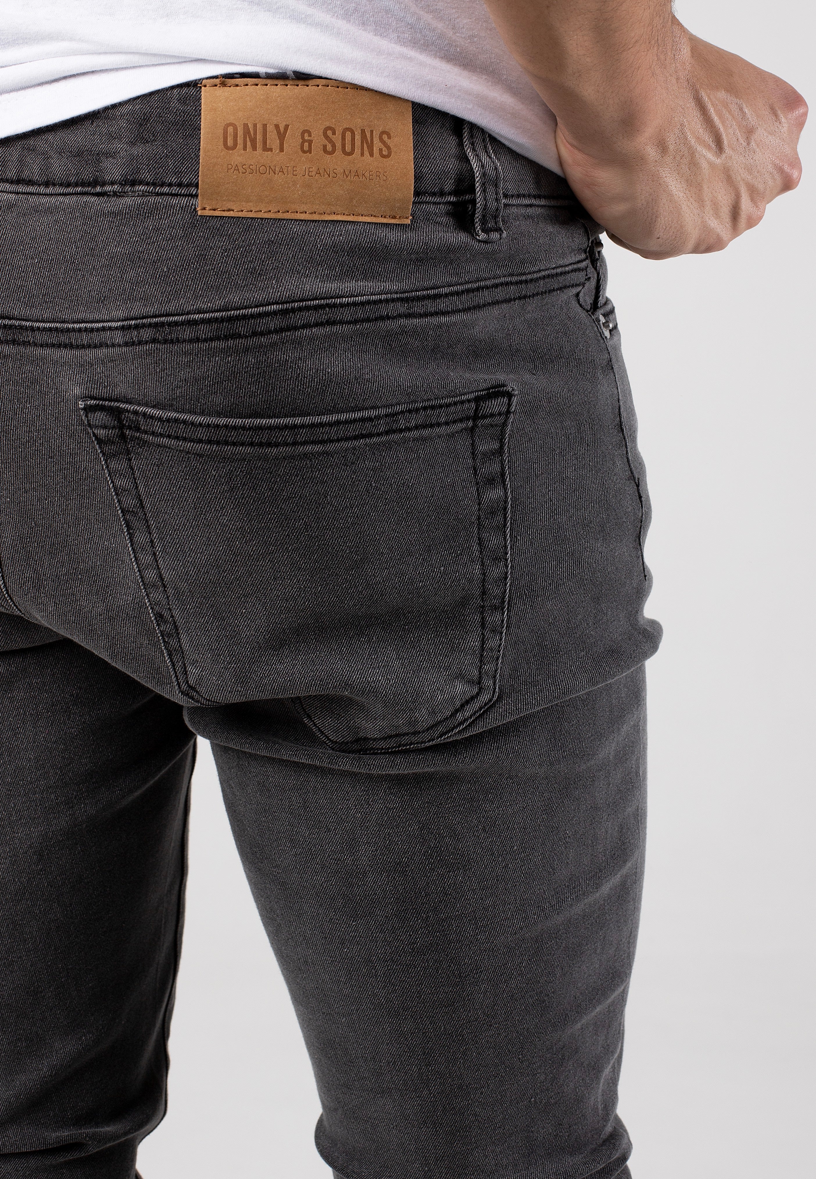 Only & Sons - Warp Skinny Medium Grey Denim - Jeans | Men-Image