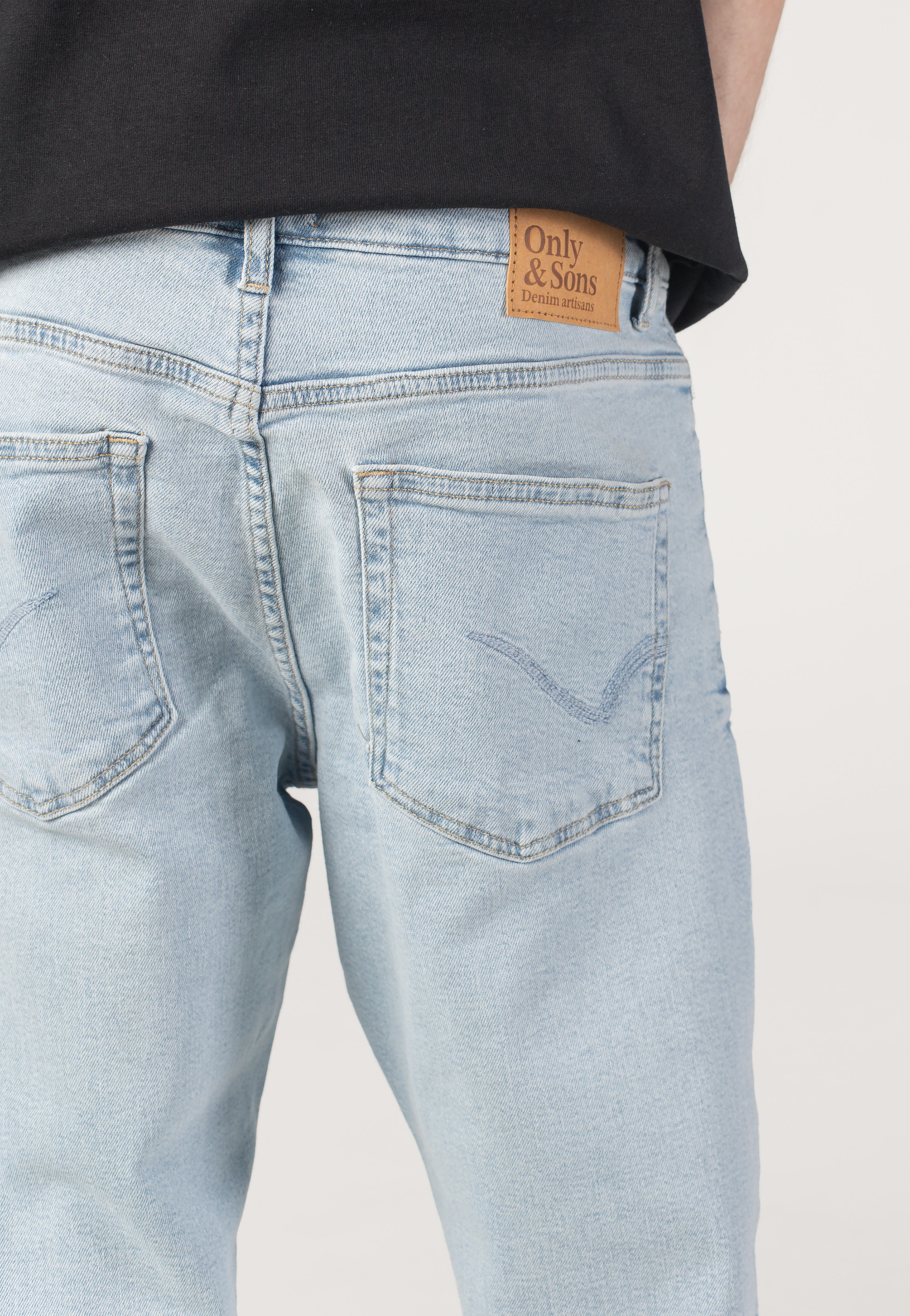 Only & Sons - Weft Light Blue Bleached Denim - Jeans | Men-Image