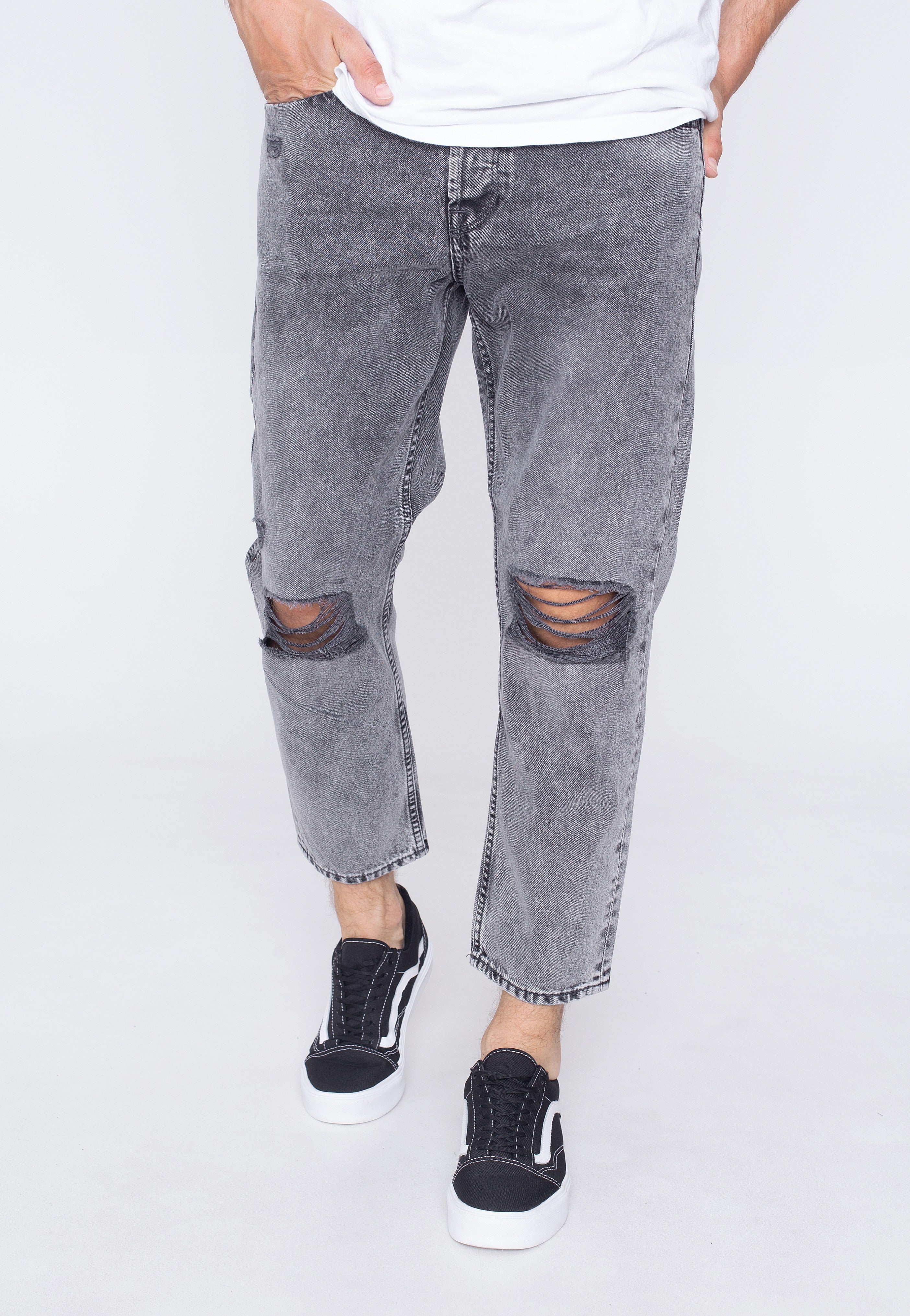 Only & Sons - Avi Beam Crop Grey Denim - Jeans | Men-Image