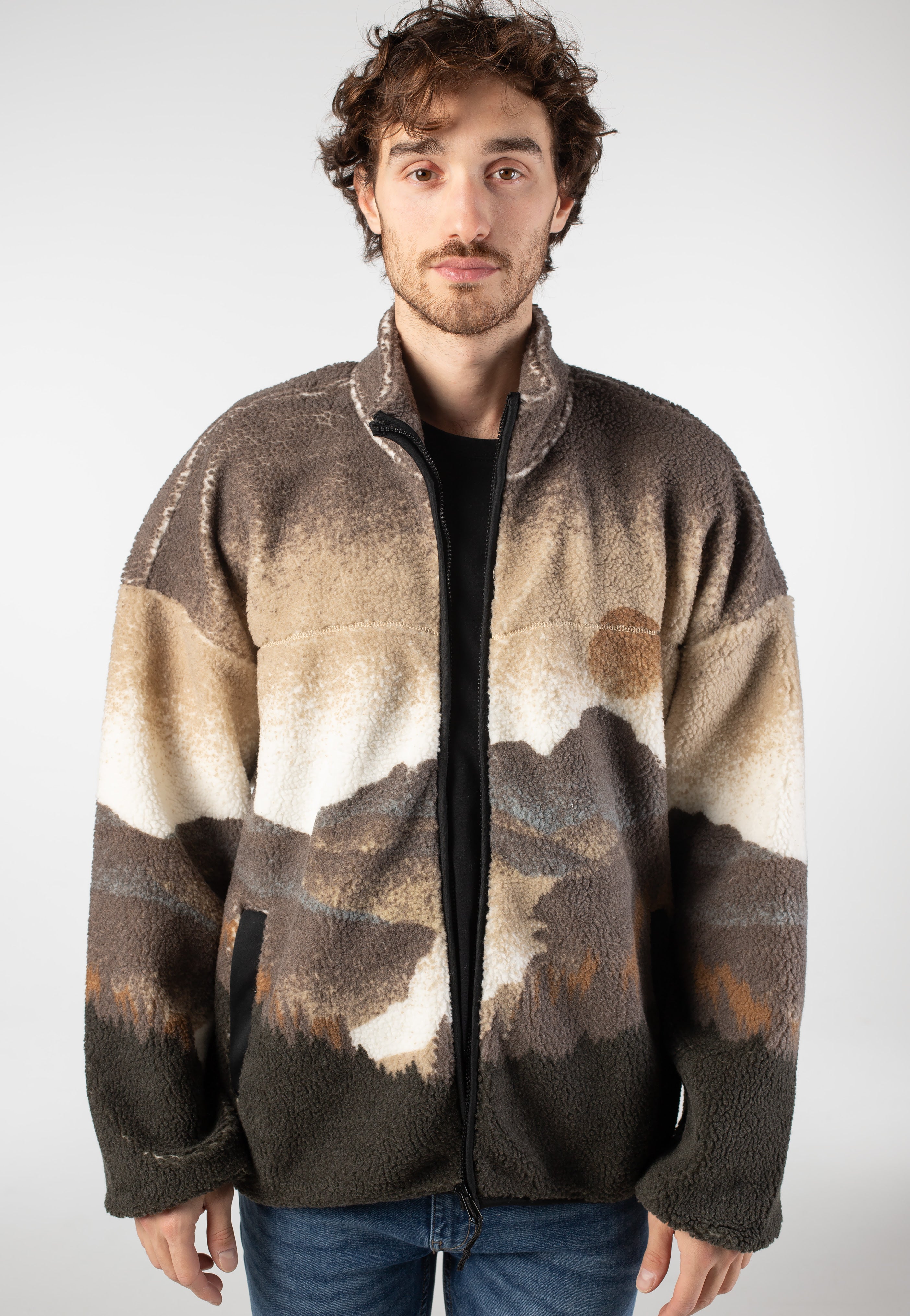 Only & Sons - Blaze AOP Full Zip High Neck Cinder - Jacket | Men-Image