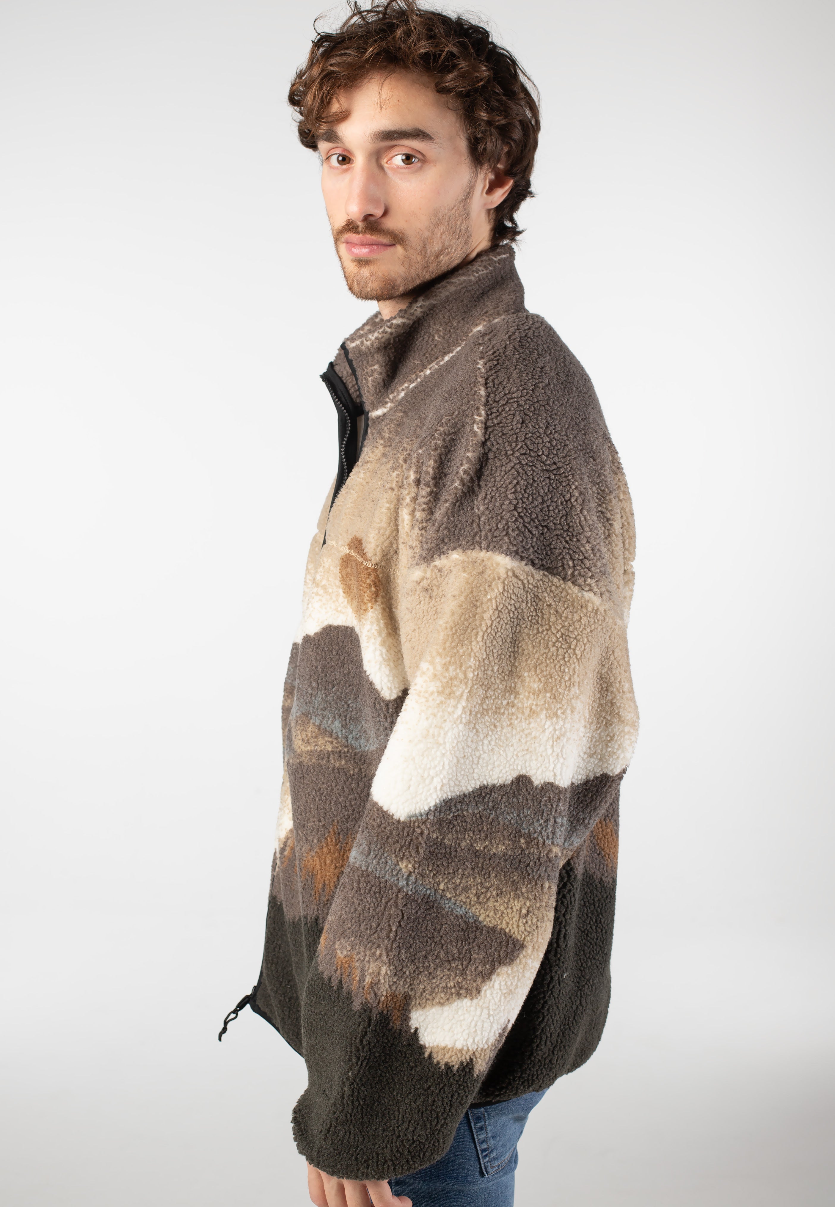 Only & Sons - Blaze AOP Full Zip High Neck Cinder - Jacket | Men-Image