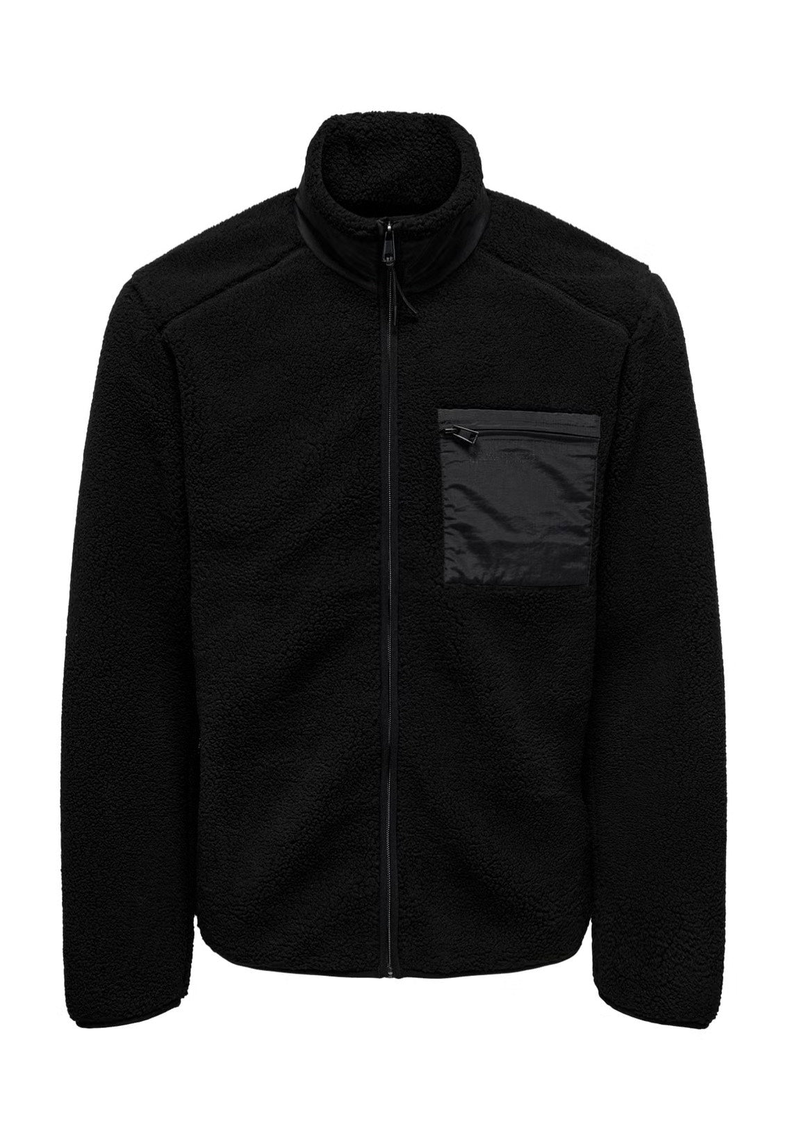 Only & Sons Dallas Life Sherpa Black Bunda | Men-Image