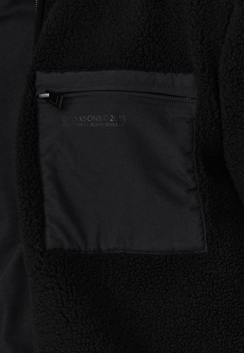 Only & Sons Dallas Life Sherpa Black Bunda | Men-Image