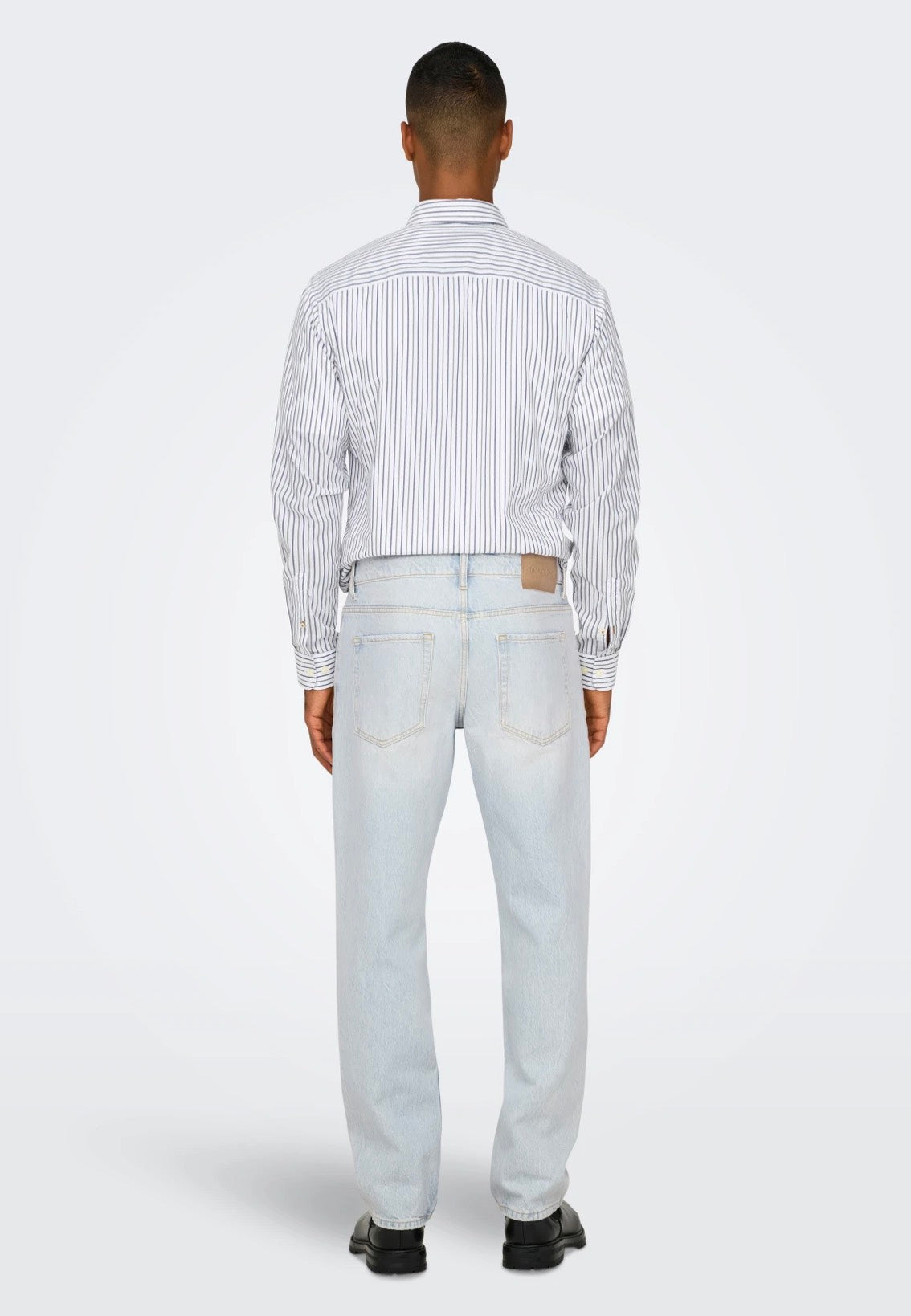 Only & Sons - Edge Straight Light Blue Bleached Denim - Jeans | Men-Image