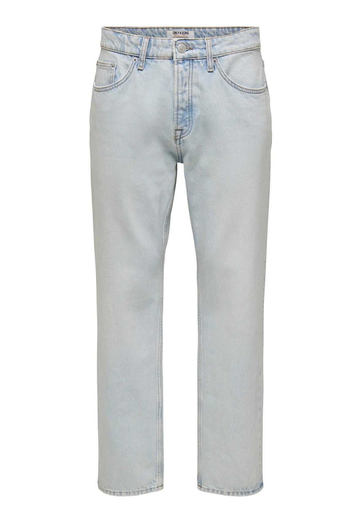 Only & Sons - Edge Straight Light Blue Bleached Denim - Jeans | Men-Image