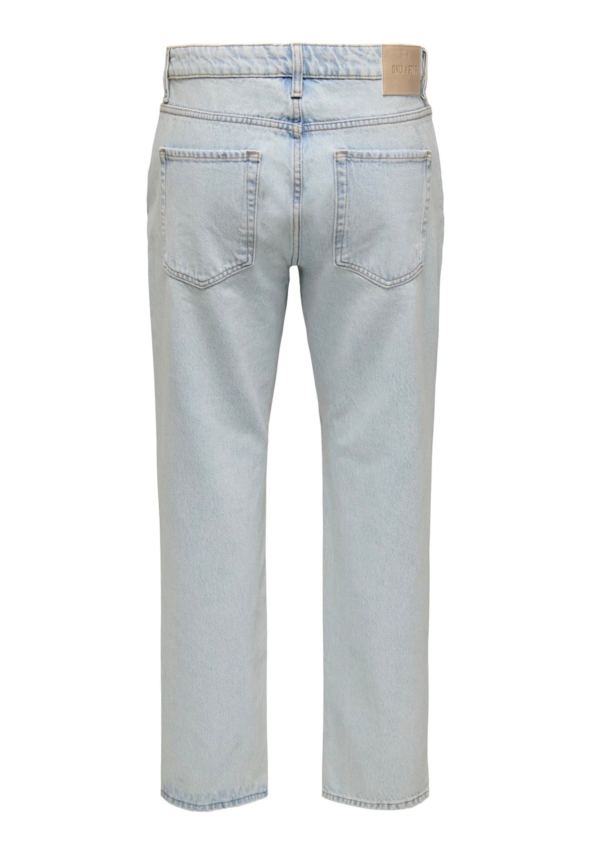 Only & Sons - Edge Straight Light Blue Bleached Denim - Jeans | Men-Image