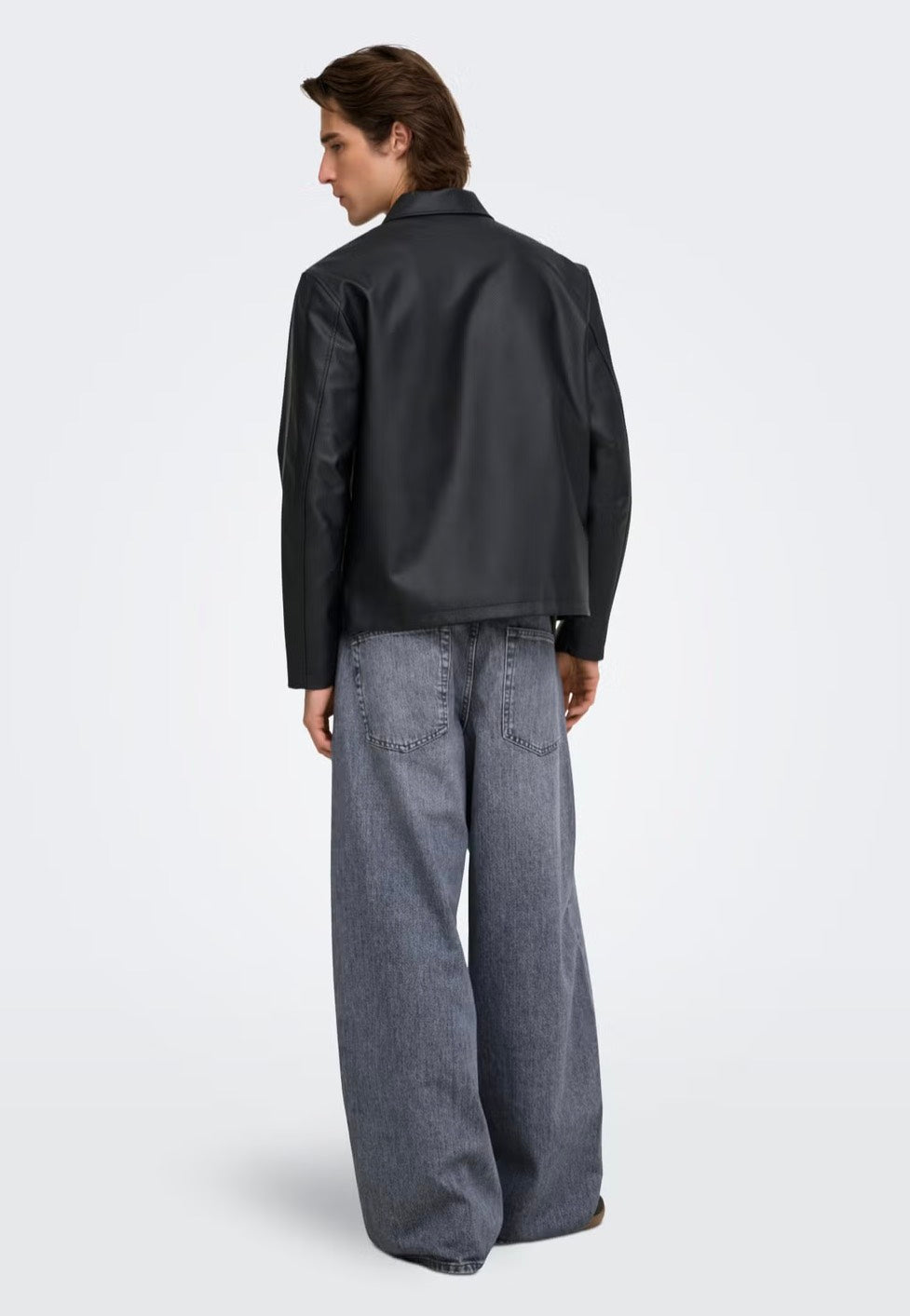 Only & Sons Rem PU Black Kožená bunda | Men-Image