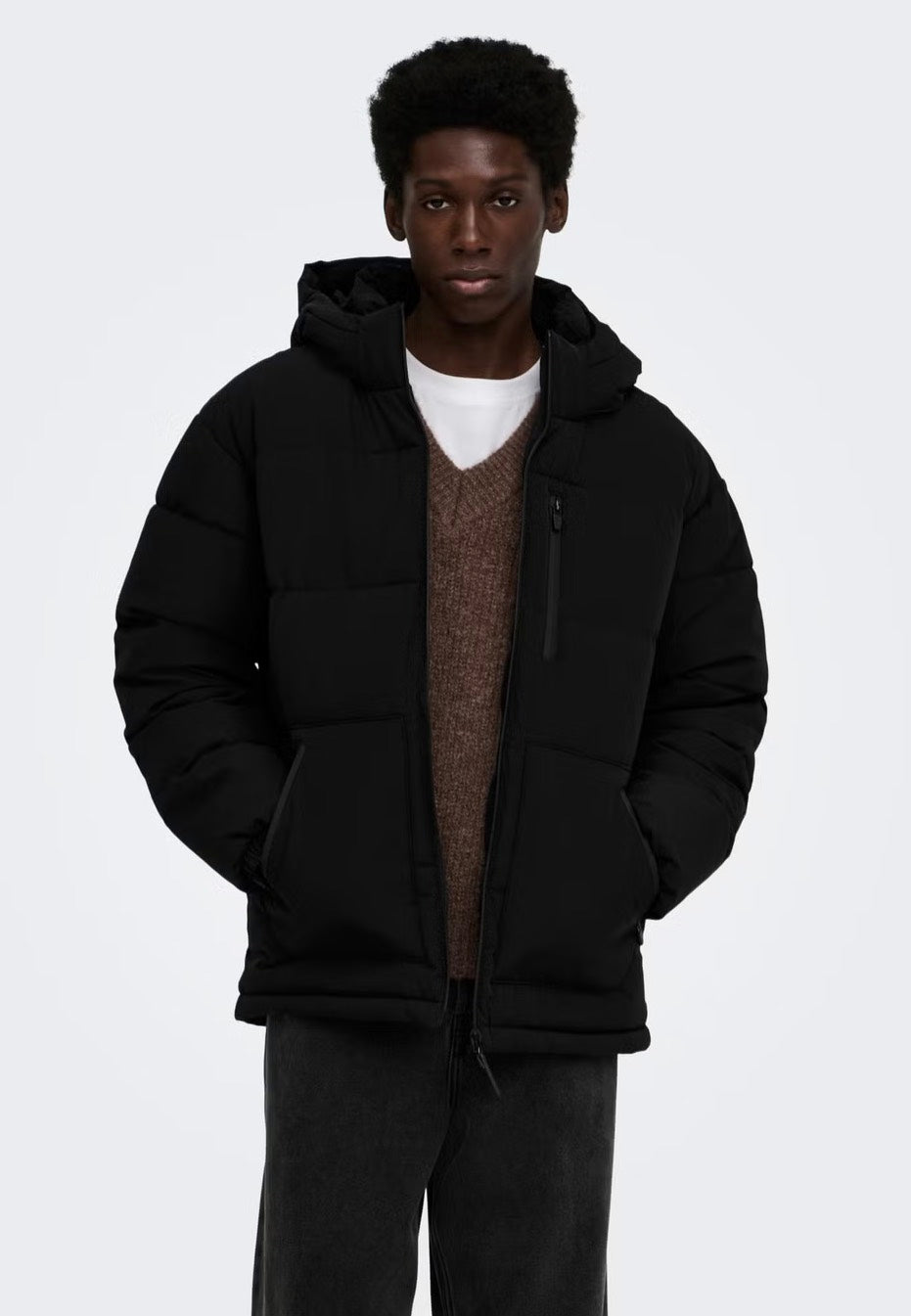 Only & Sons Romo Puffer Black Giacca | Men-Image