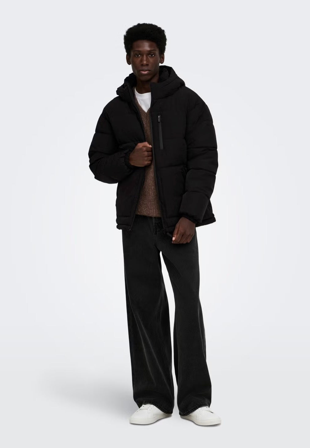 Only & Sons Romo Puffer Black Giacca | Men-Image