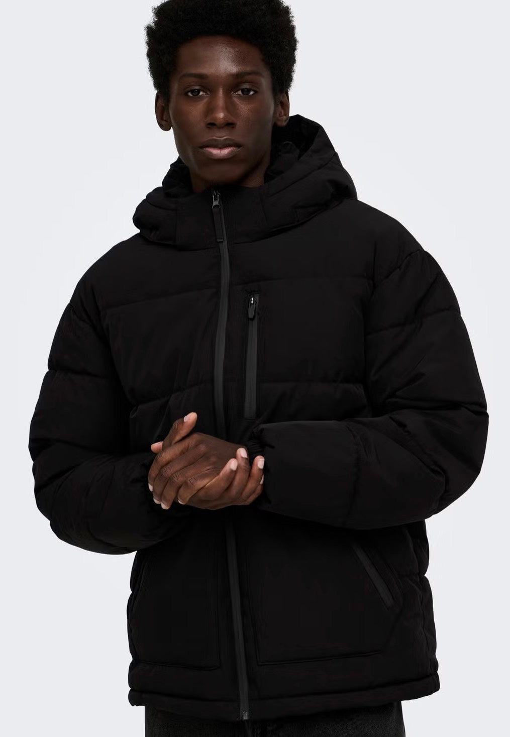Only & Sons Romo Puffer Black Giacca | Men-Image