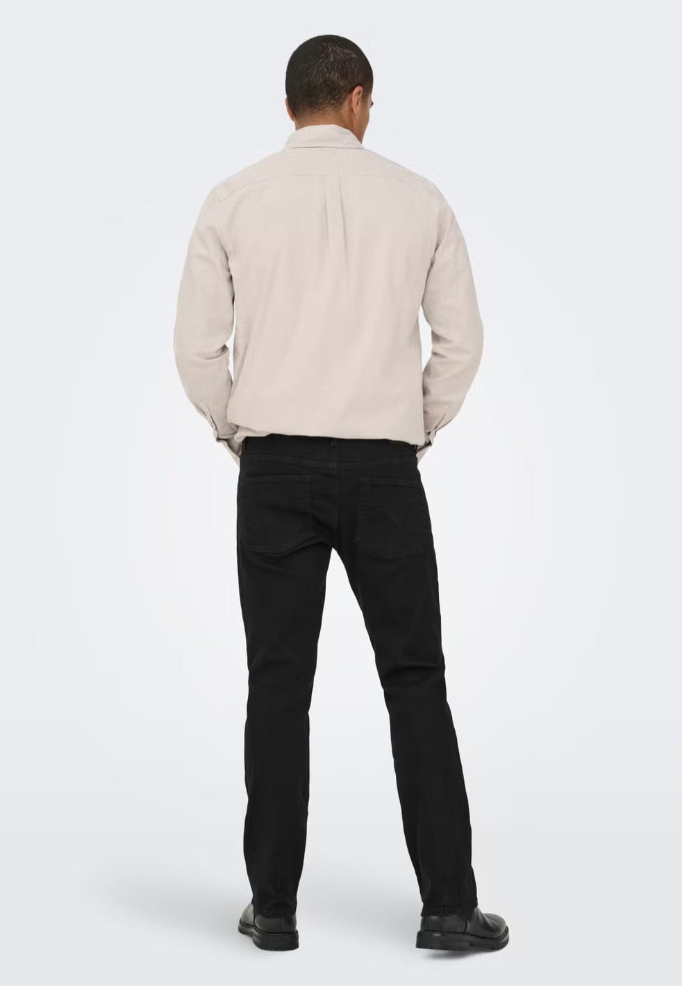 Only & Sons Weft Regular Black Denim Džíny | Men-Image