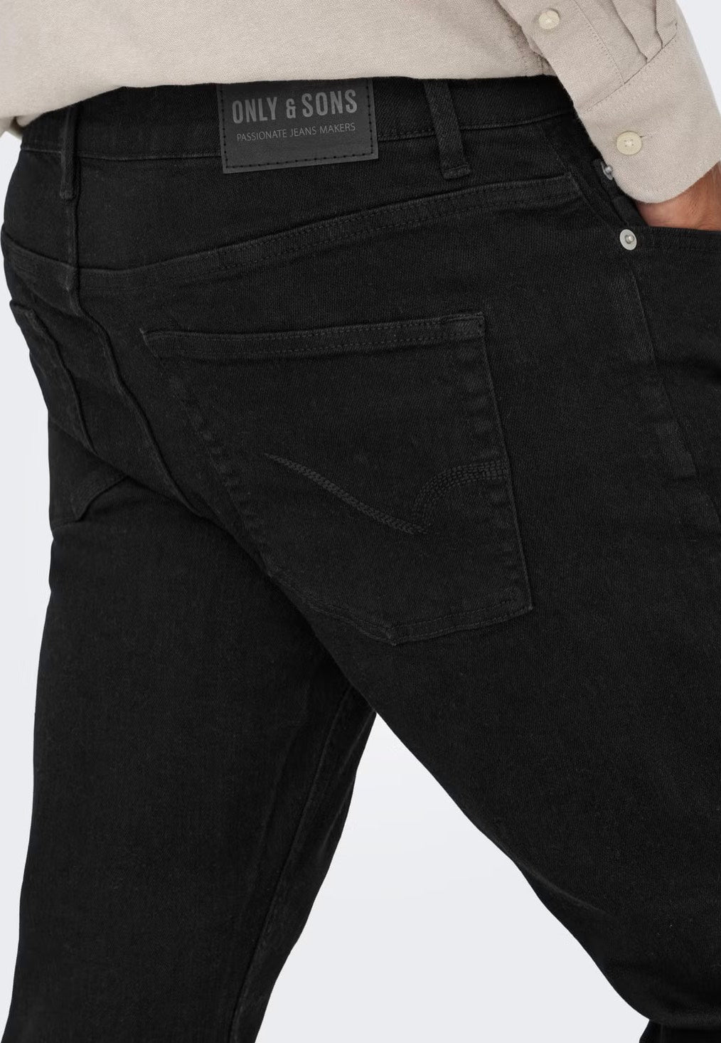 Only & Sons Weft Regular Black Denim Džíny | Men-Image