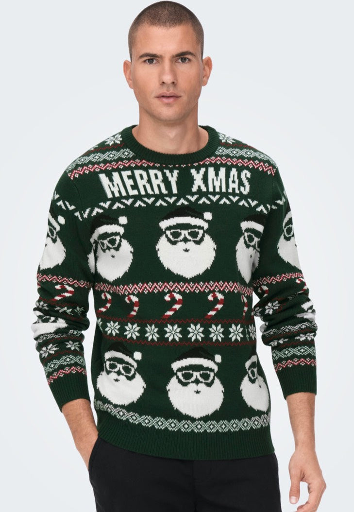 Only & Sons Xmas Santa Jaq Reg Eden Jersey de punto | Men-Image