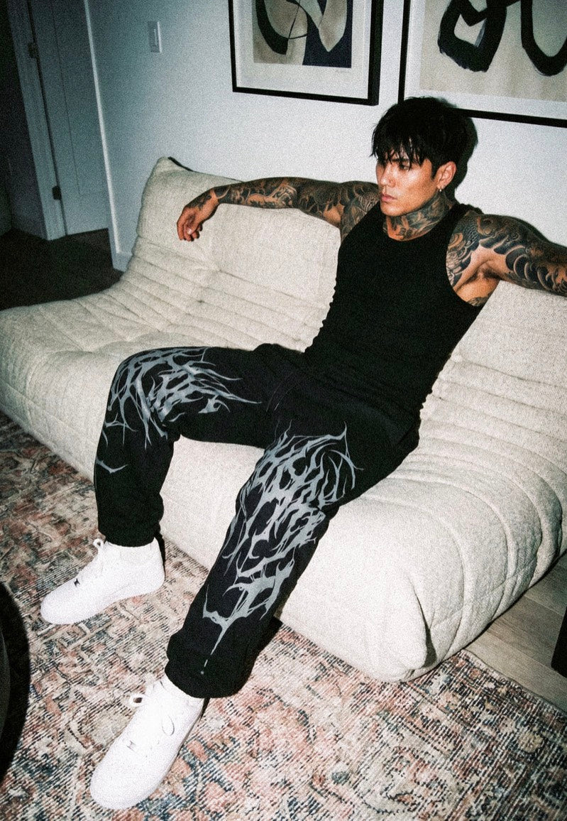 Stay Cold Apparel Reign of Blood Acid Washed Mjukisbyxor | Men-Image
