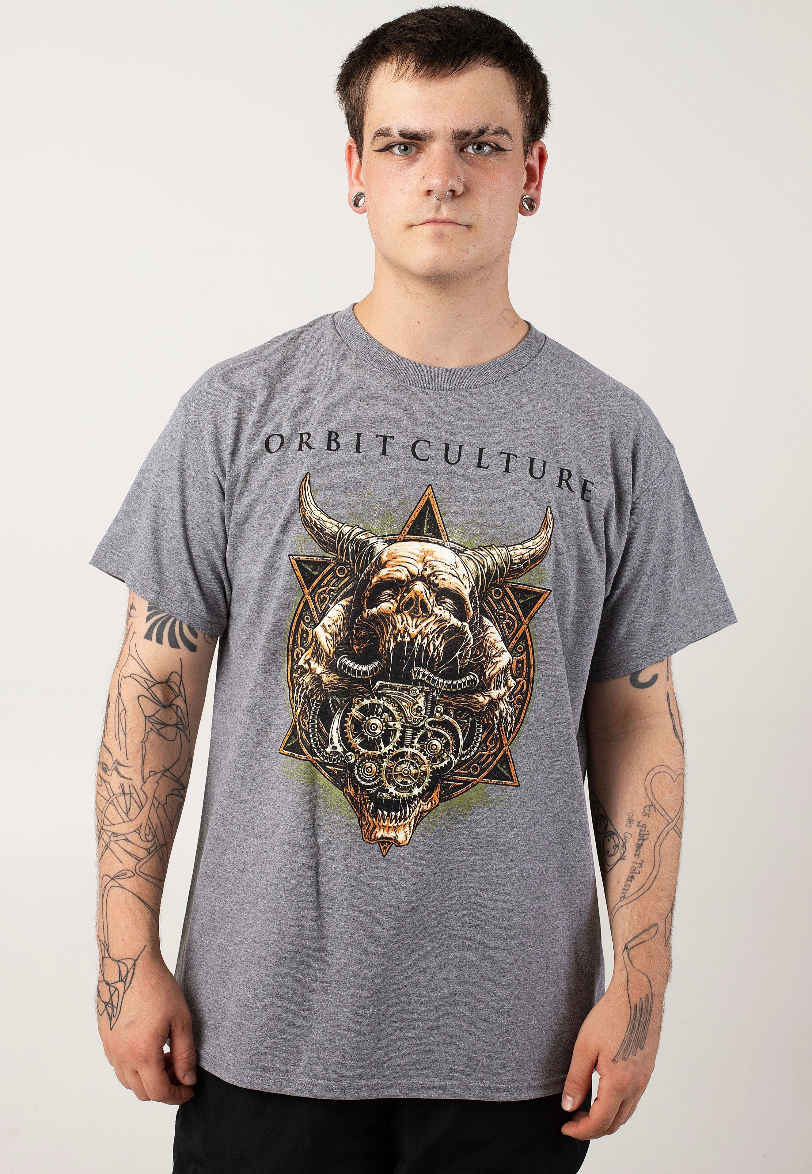 Orbit Culture - Horned Skull Graphite Heather - T-Shirt | Men-Image