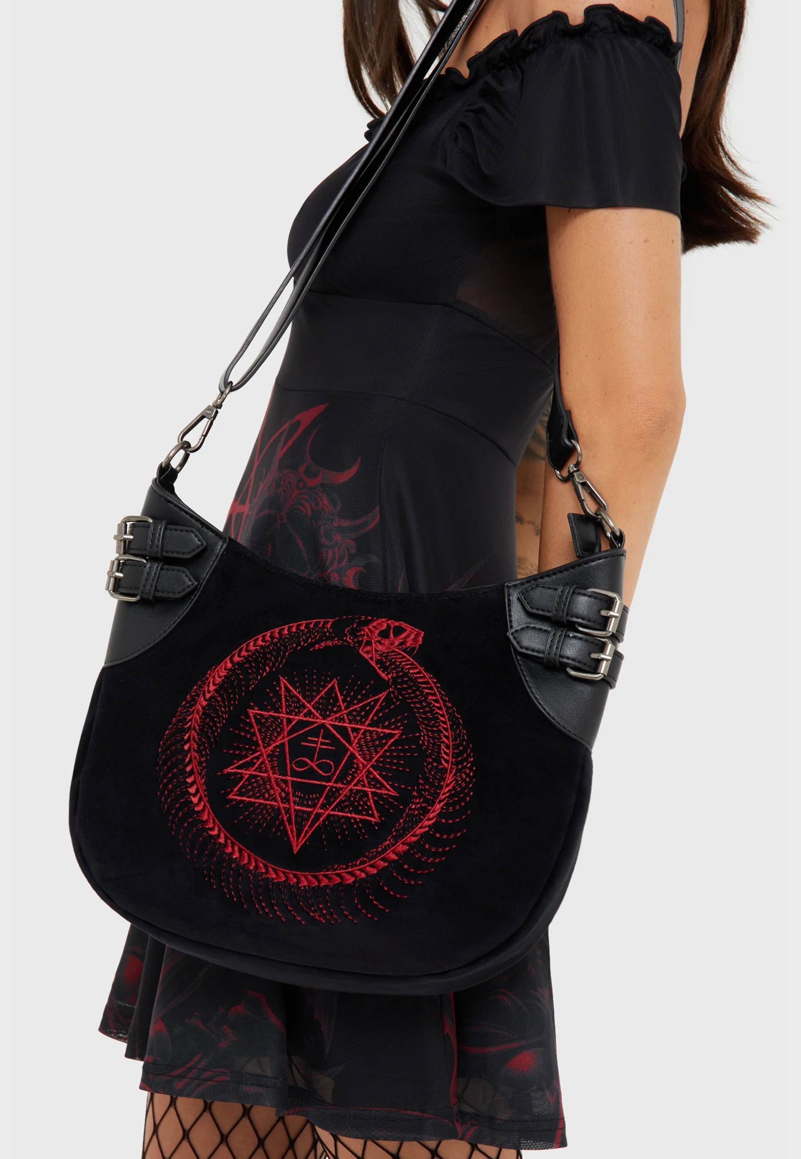 Killstar x Alchemy England - Ouroboros Infinitus Black/Red - Bag | Neutral-Image