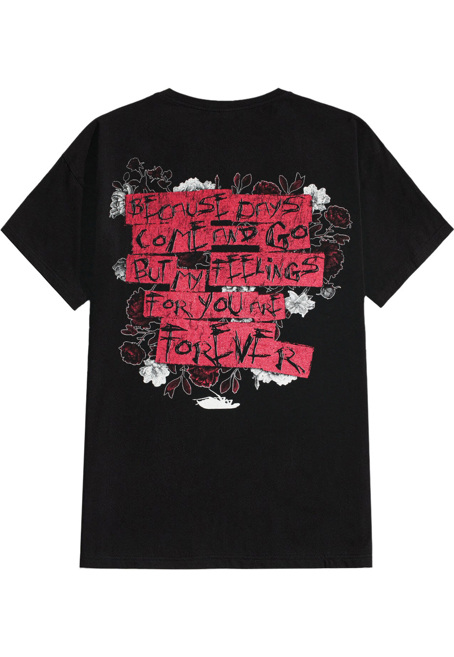 Papa Roach Heart Flowers T-Shirt | Neutral-Image