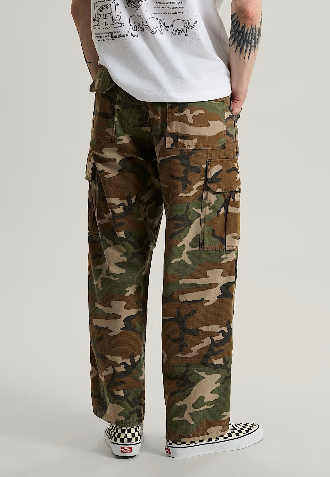 Vans - Para Baggy AOP Cargo Aluminum Camo - Pants | Men-Image