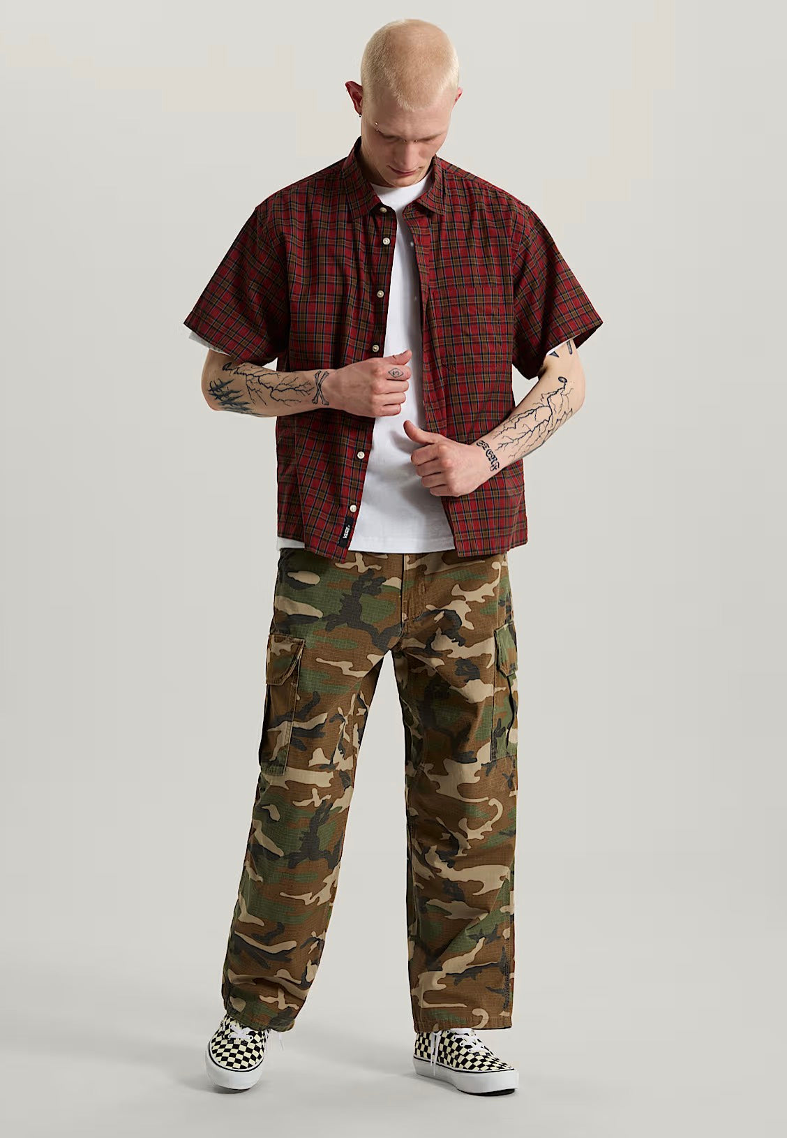 Vans - Para Baggy AOP Cargo Aluminum Camo - Pants | Men-Image