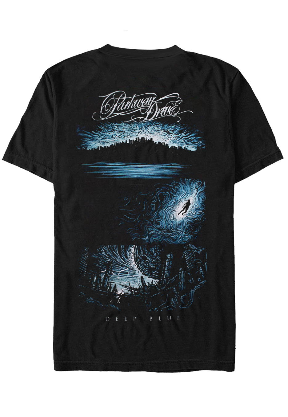 Parkway Drive Deep Blue Stacked - T-Shirt | Impericon