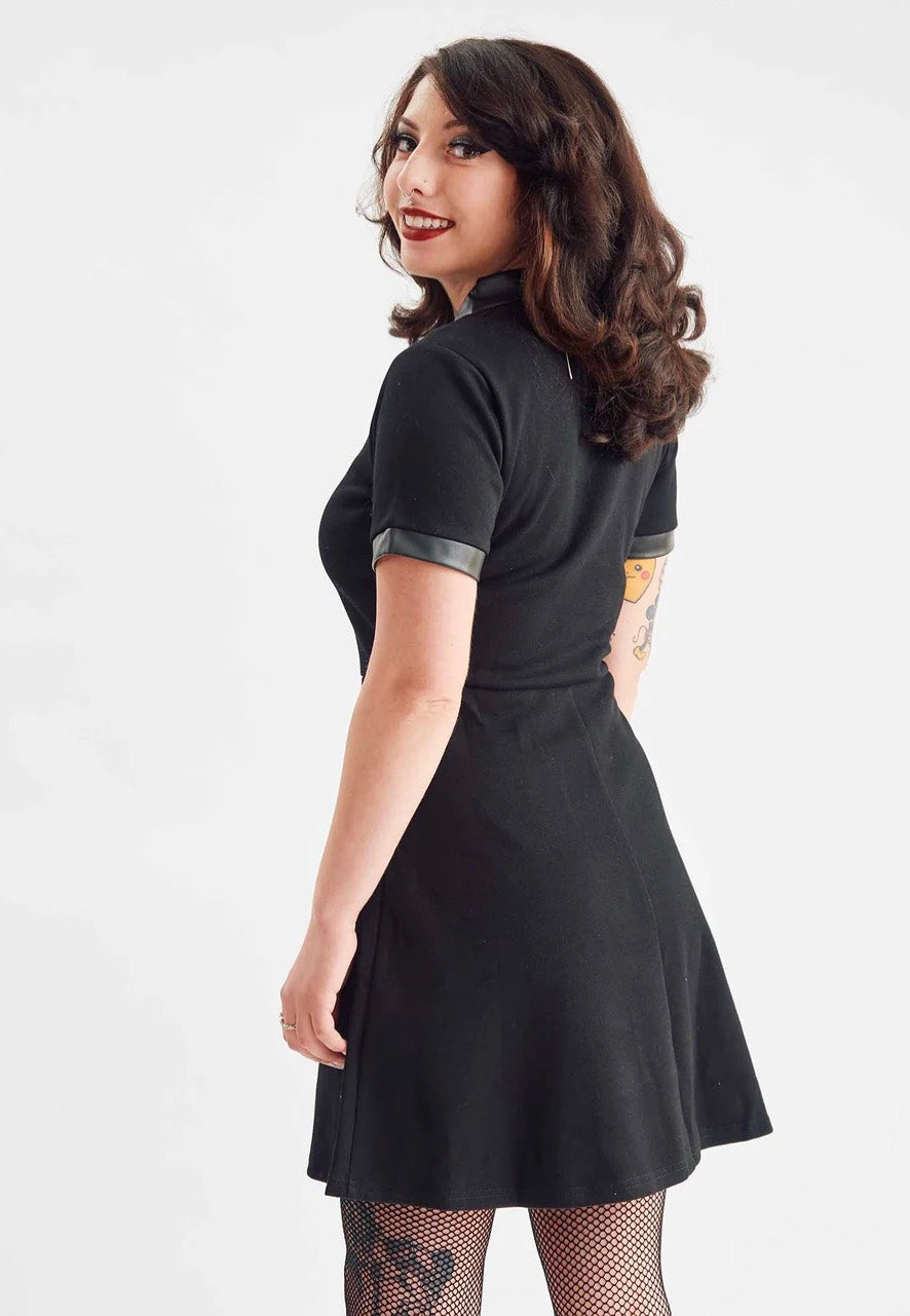 Sourpuss Clothing - Polo Skater Black - Dress | Women-Image