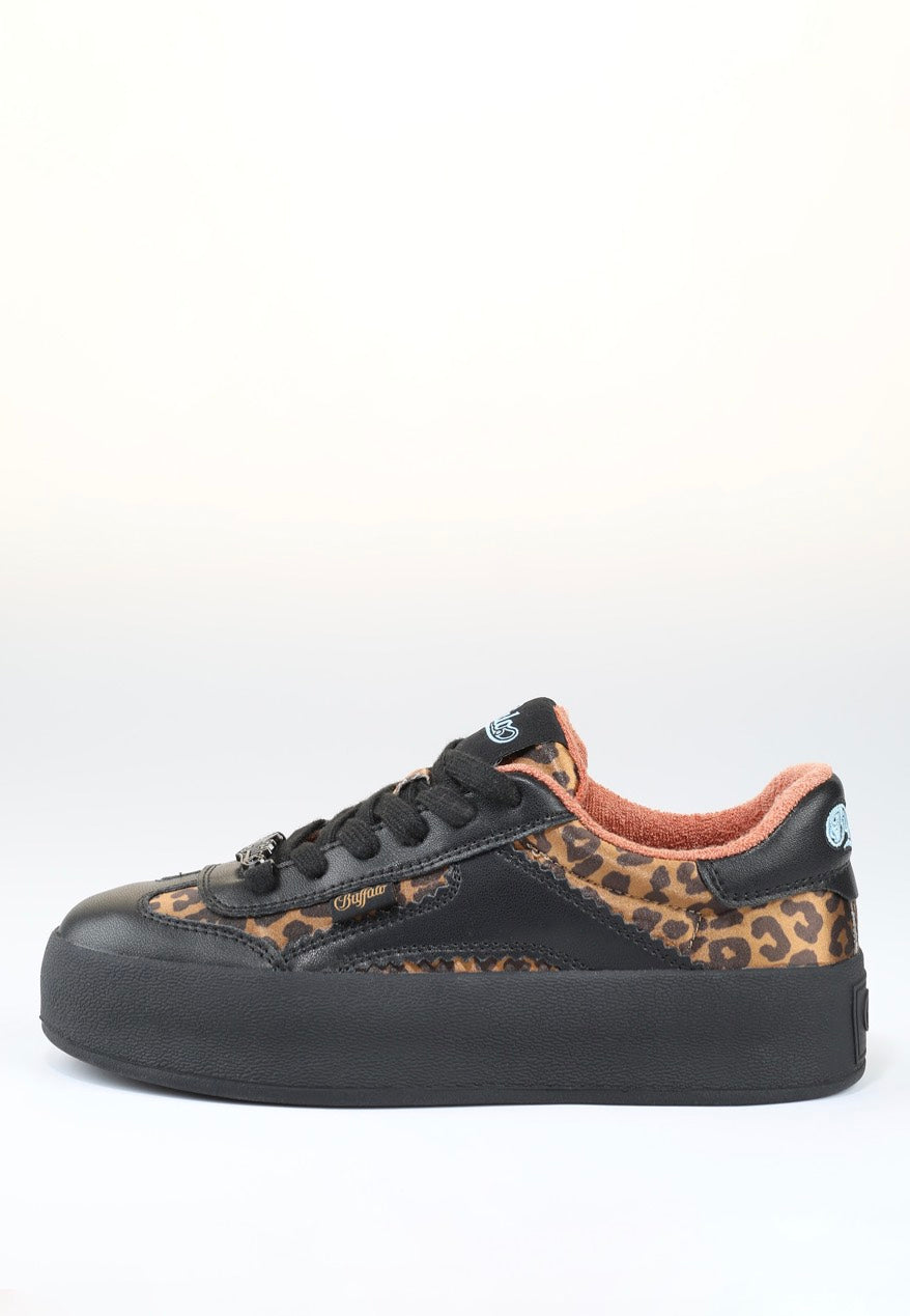 Buffalo - Cajo Vegan Nappa/Satin Leo/Black - Girl Shoes | Women-Image