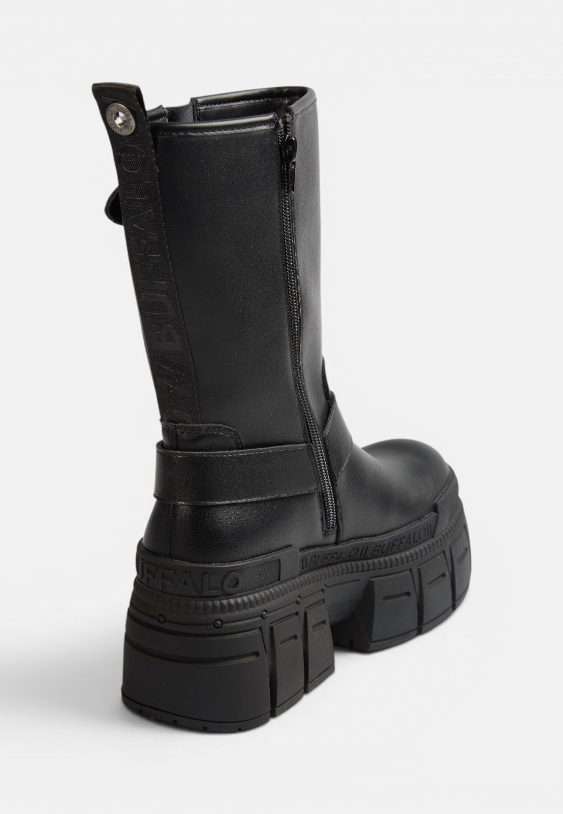Buffalo Gospher Biker Mid- Vegan Nappa Black Zapatos para chica | Women-Image