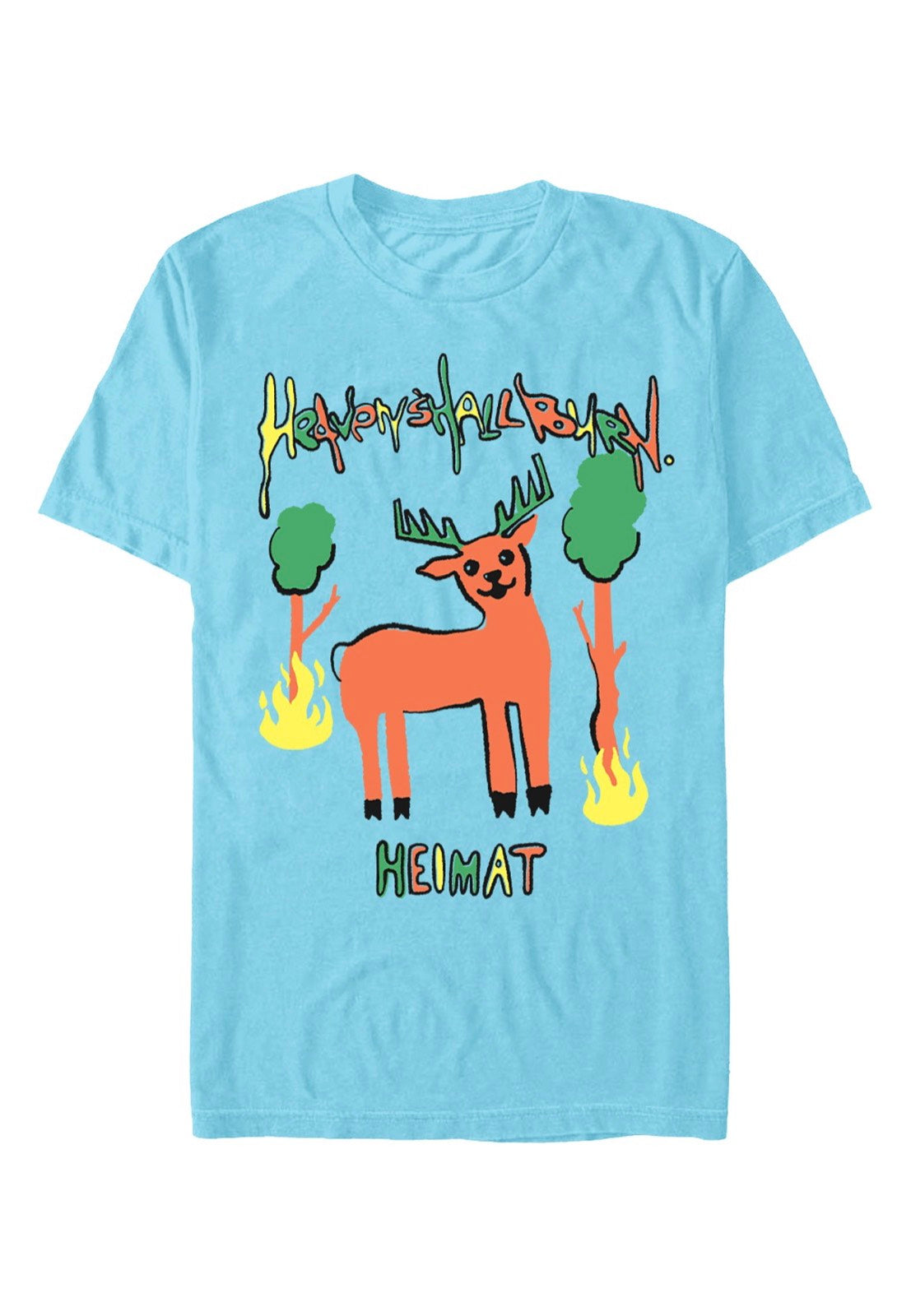 Heaven Shall Burn Heimat Hirsch Atoll Blue T-Shirt | Men-Image