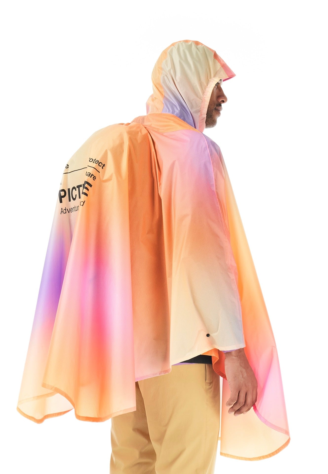 Picture - Eyasi Gradient Print - Poncho | Men-Image