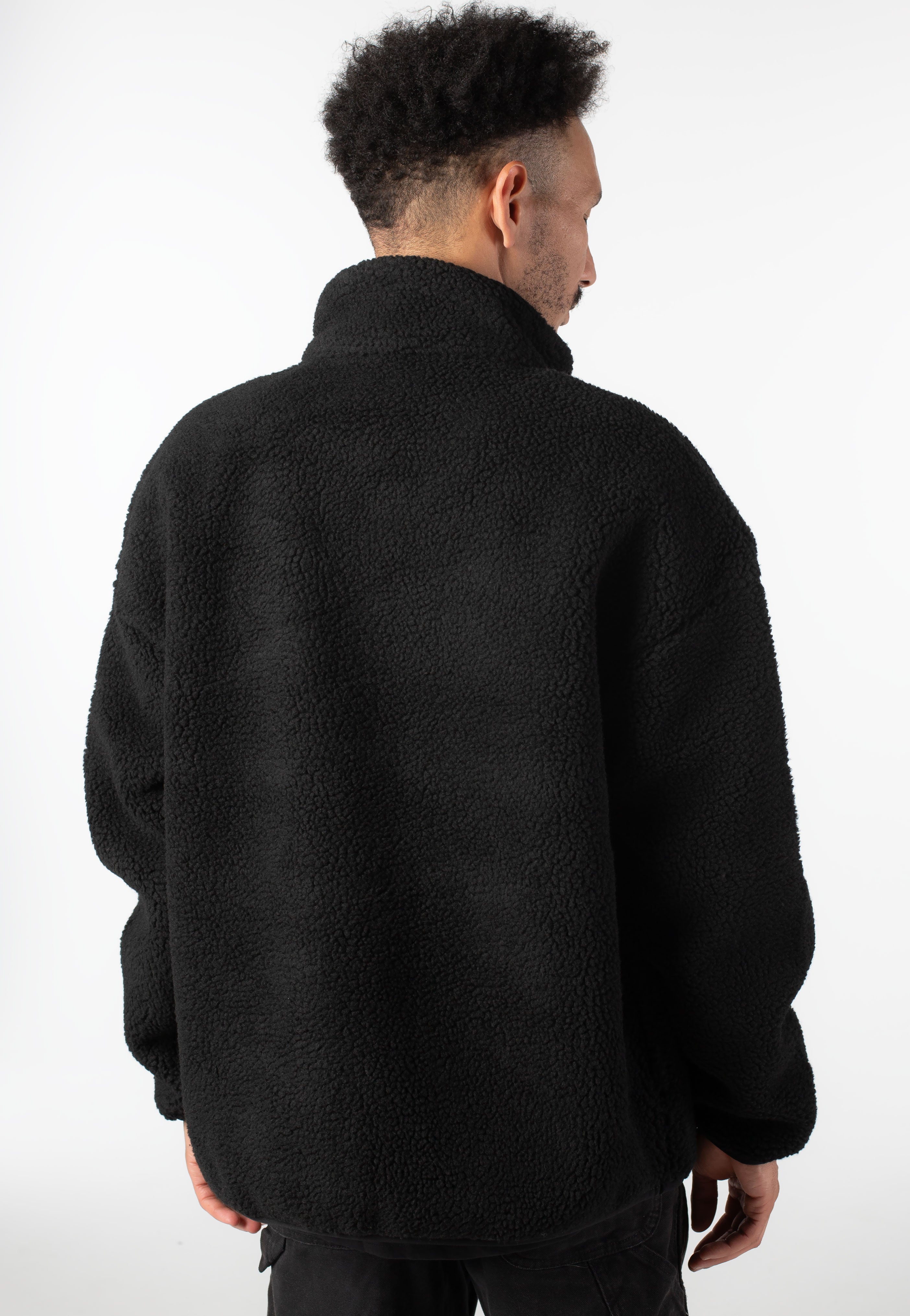 Picture - Hafdals Emb Zip Fleece Black - Jacket | Men-Image