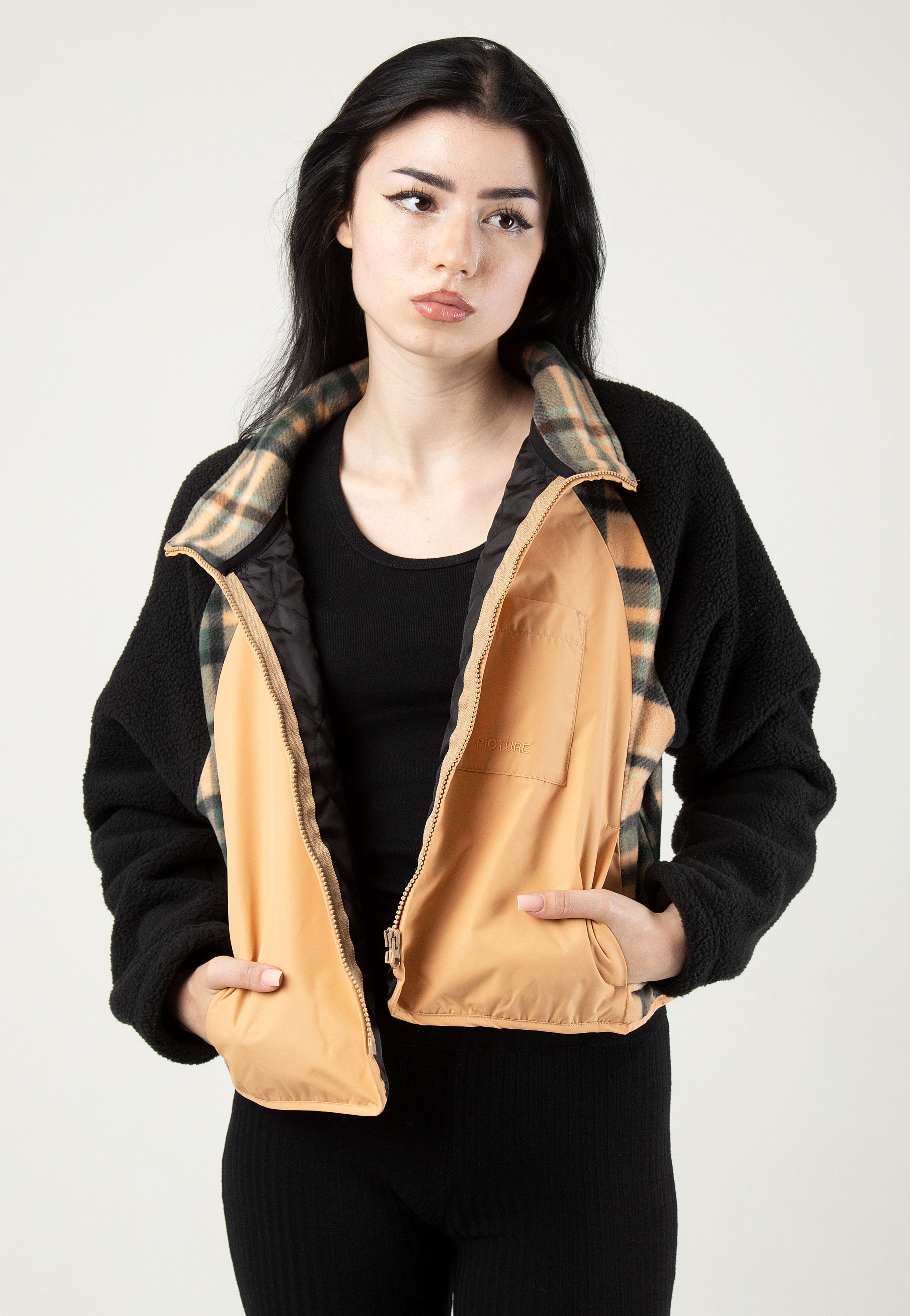 Picture - Isokari Zip Fleece Toast - Jacket | Women-Image