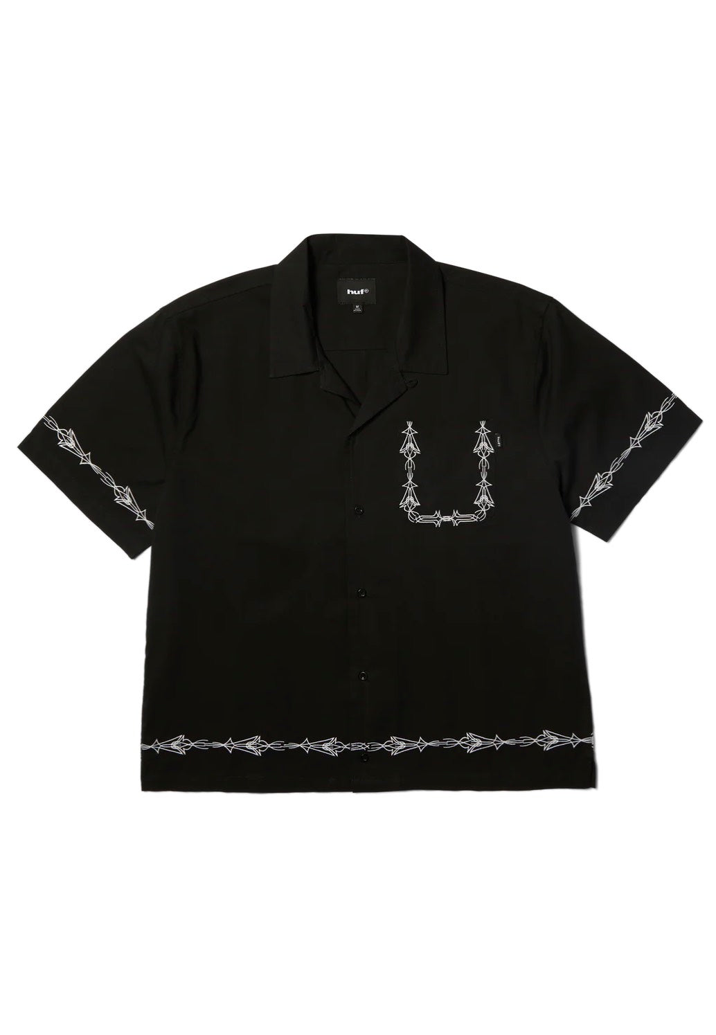 HUF - Pinstripe Emb Resort Black - Shirt | Men-Image