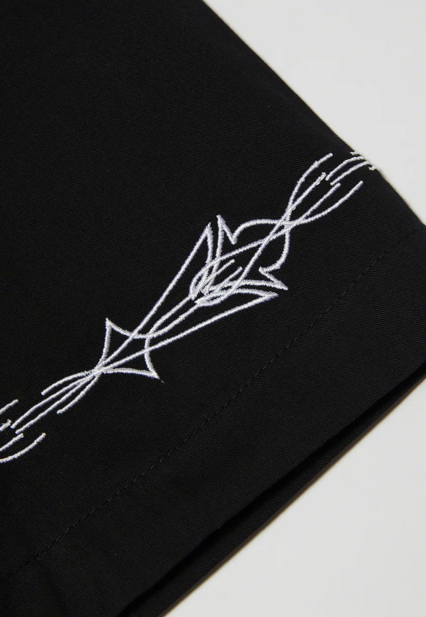 HUF - Pinstripe Emb Resort Black - Shirt | Men-Image