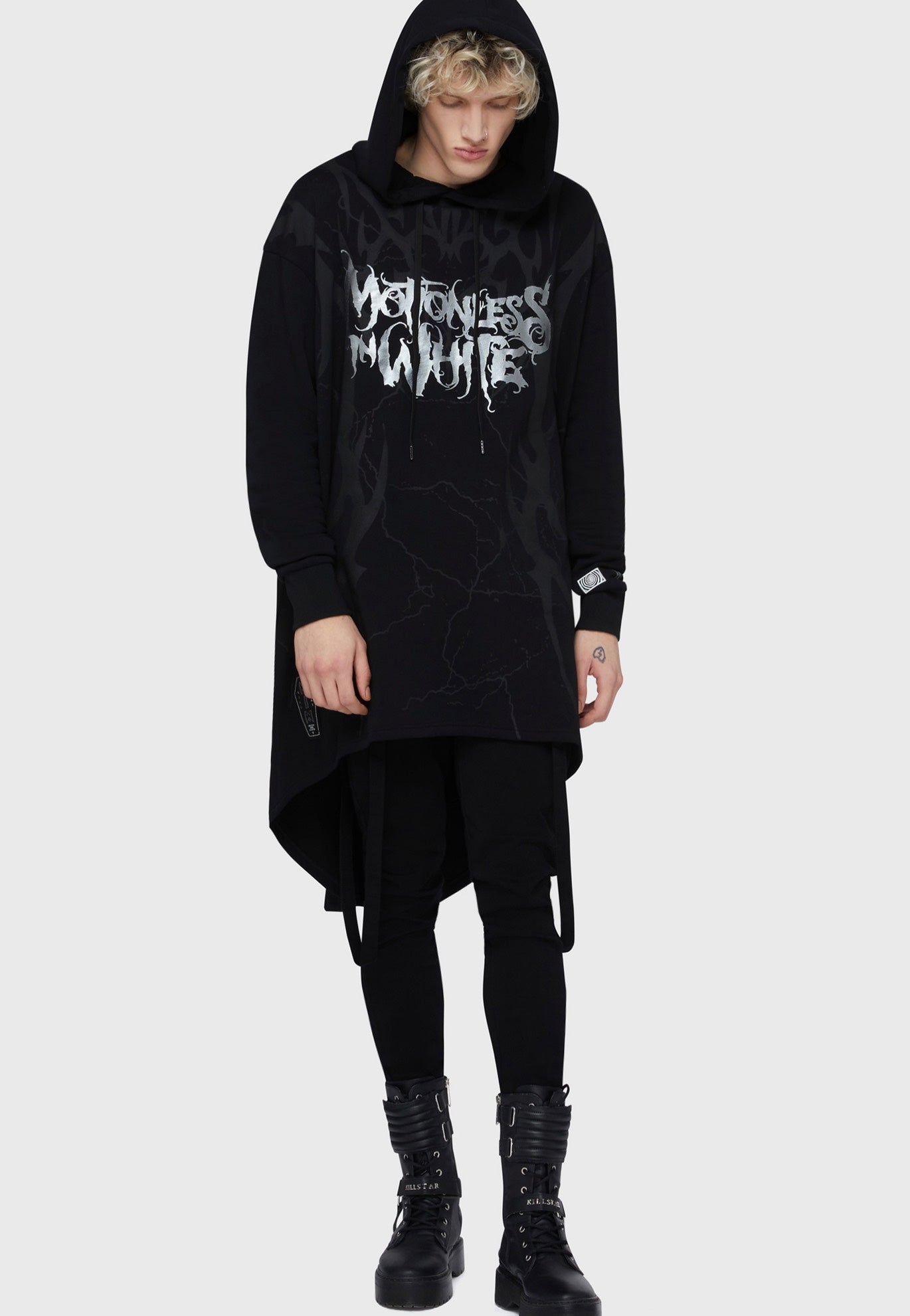 Killstar x Motionless In White - Pitch Black Evil Black - Hoodie | Men-Image