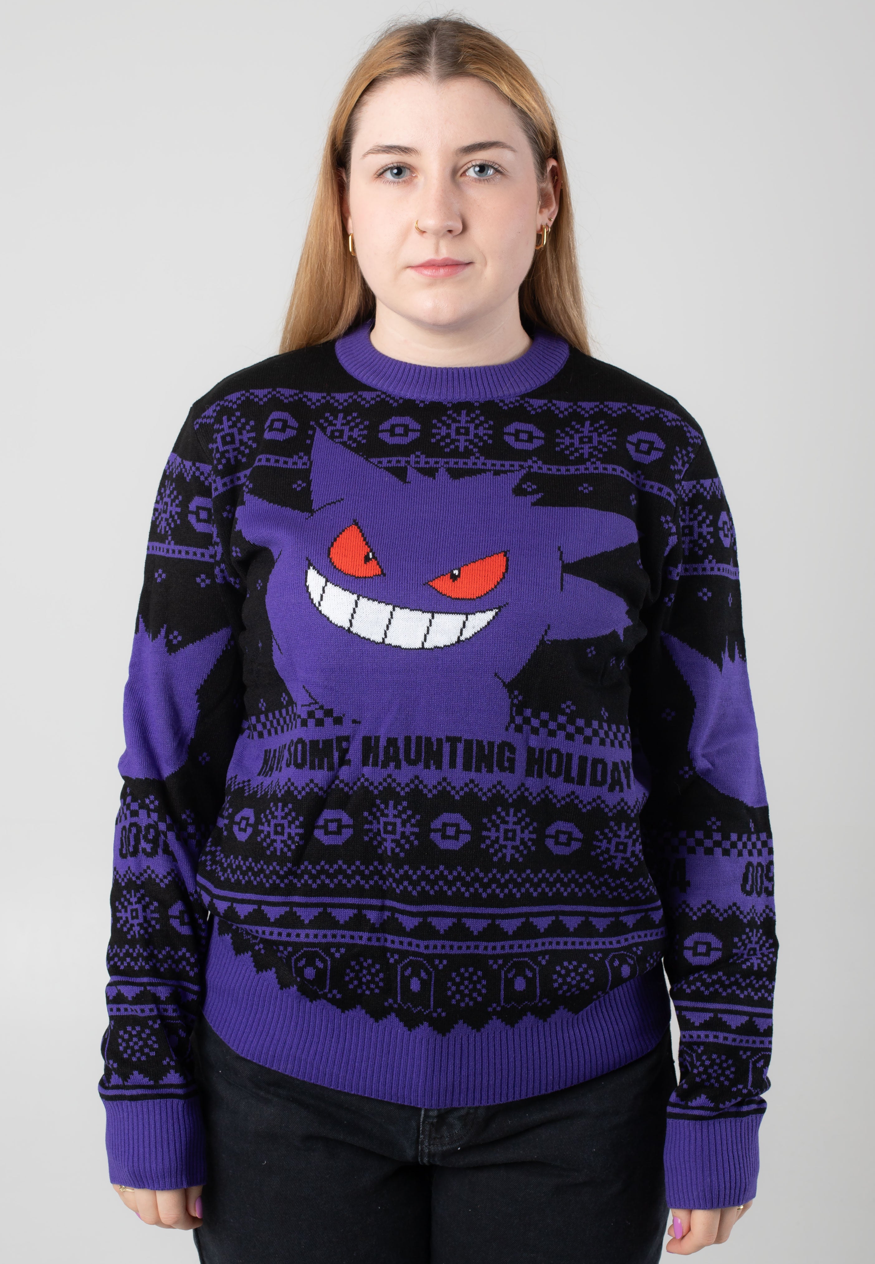 Pokemon Sweater Gengar Christmas Sweater Pokémon Gengar Xmas Knit