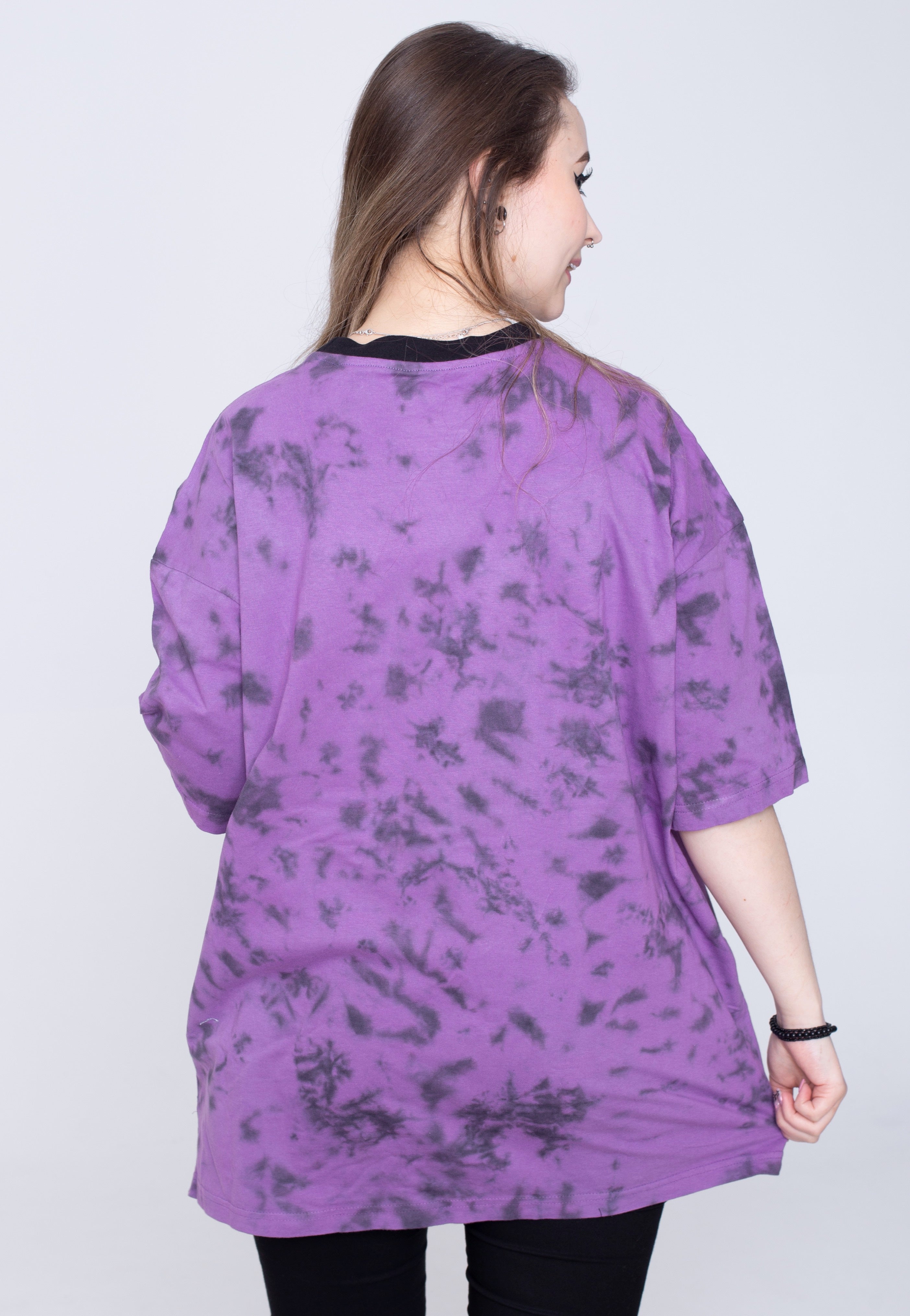 Pokémon - Ghost Tie-Dye Purple Oversized - T-Shirt | Women-Image