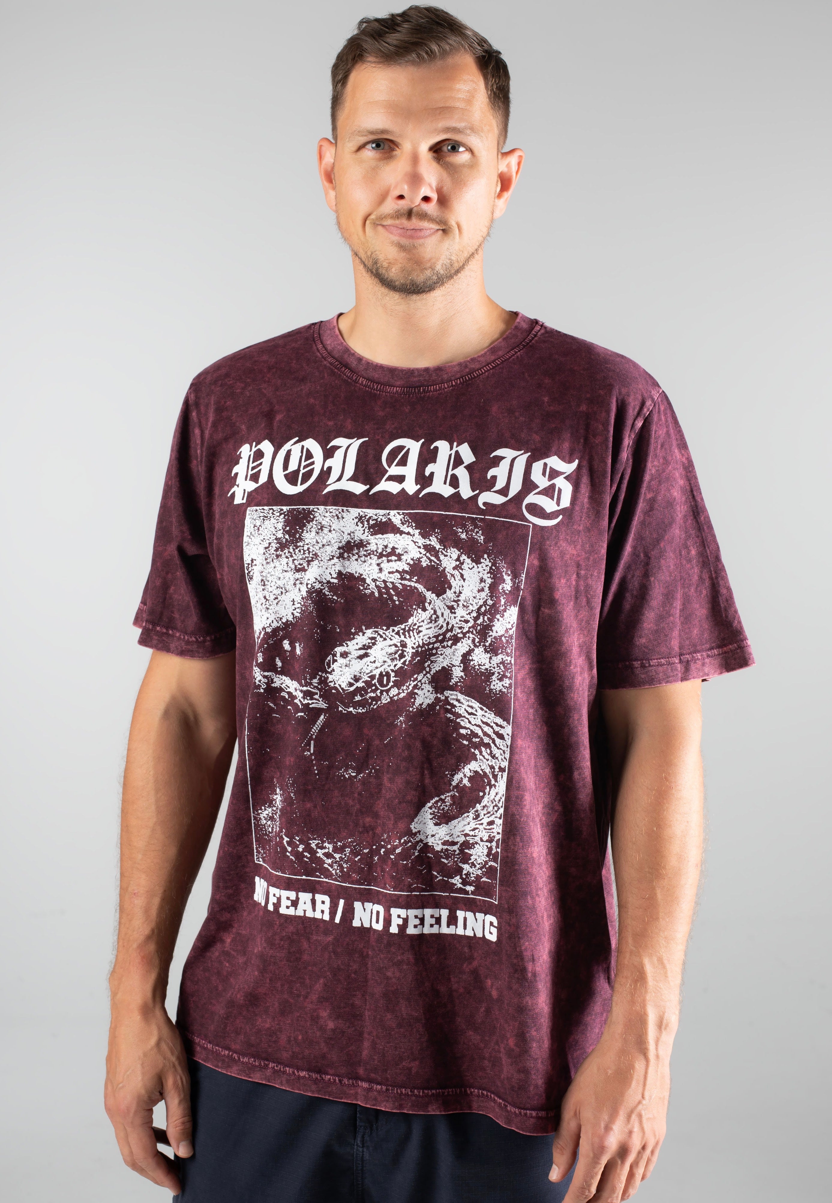 Polaris - Snake No Fear Berry Black Acid Washed - T-Shirt | Men-Image