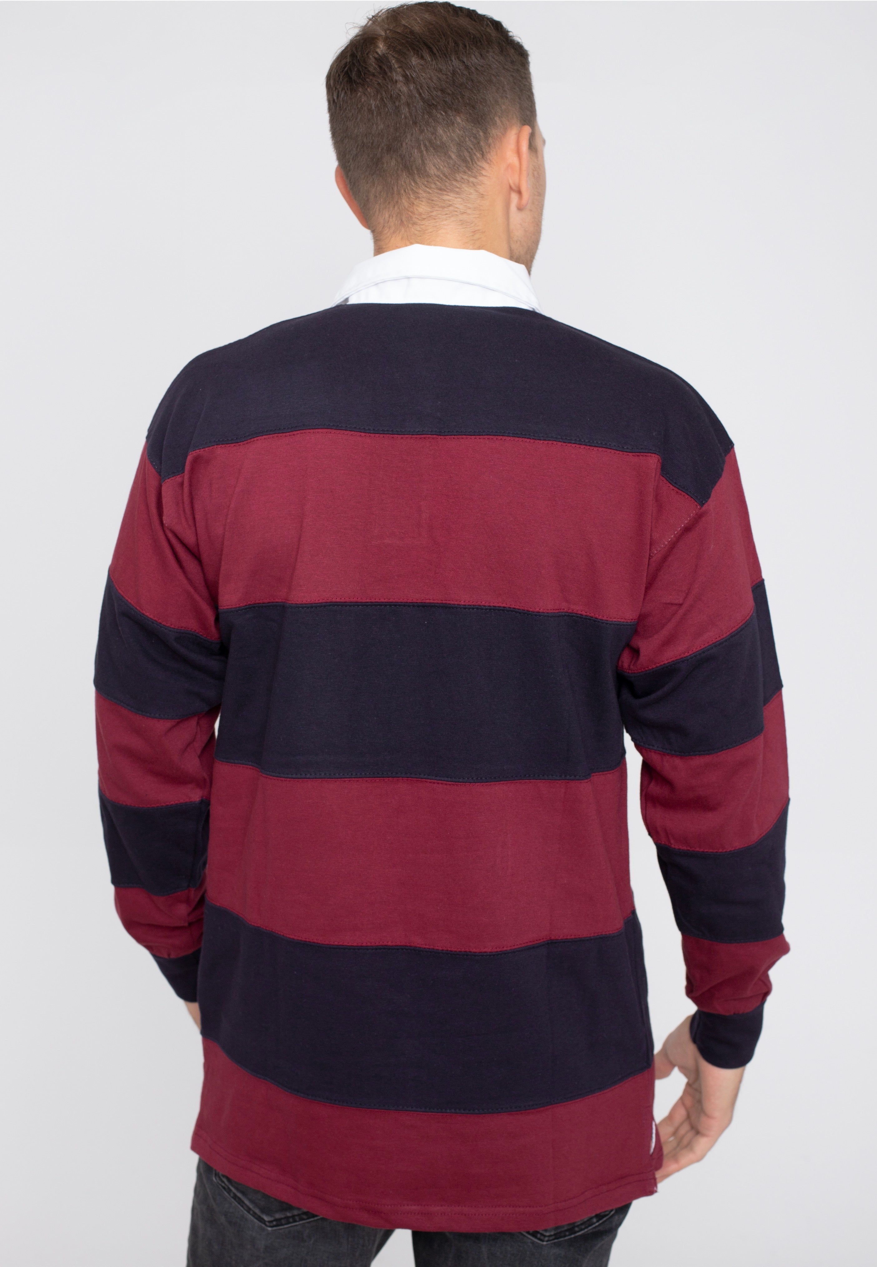 Atticus - Noel Rugby Navy/Burgundy - Longsleeve | Men-Image