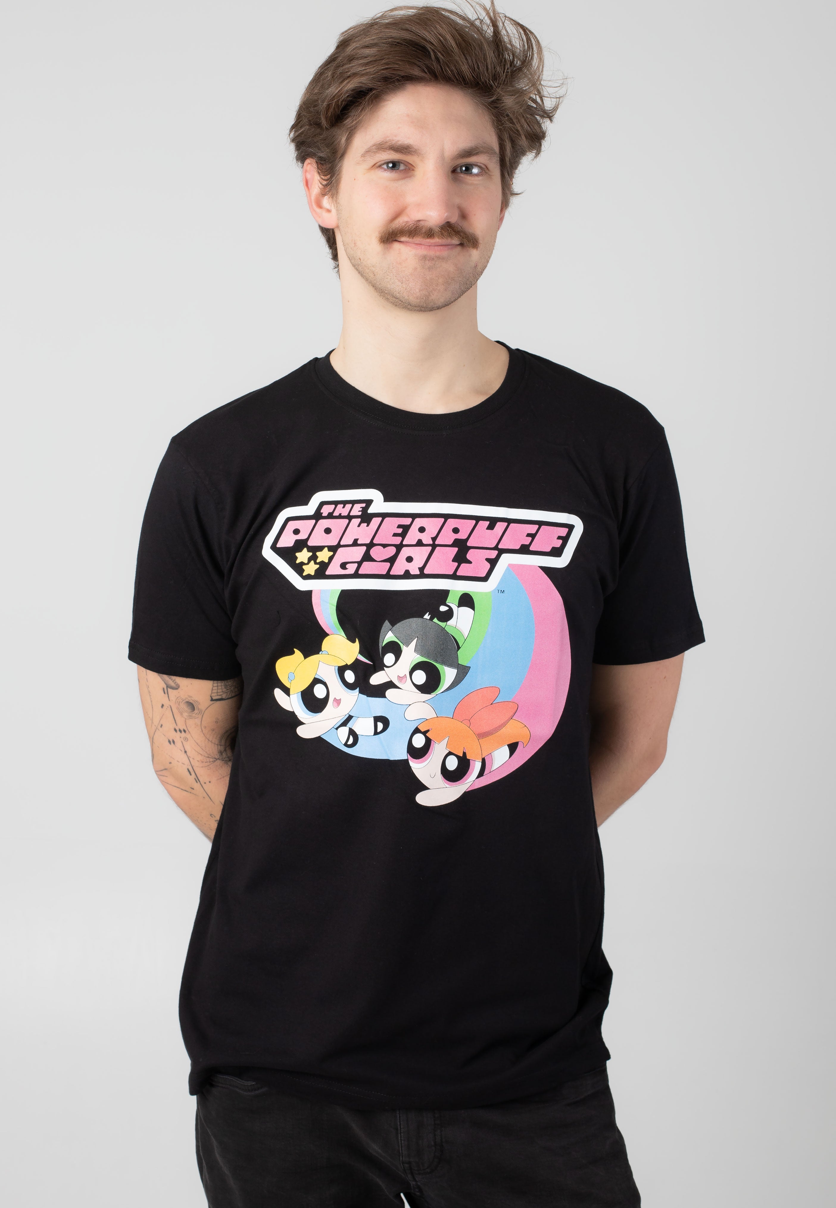 Powerpuff Girls - Trio Flying Logo - T-Shirt | Men-Image