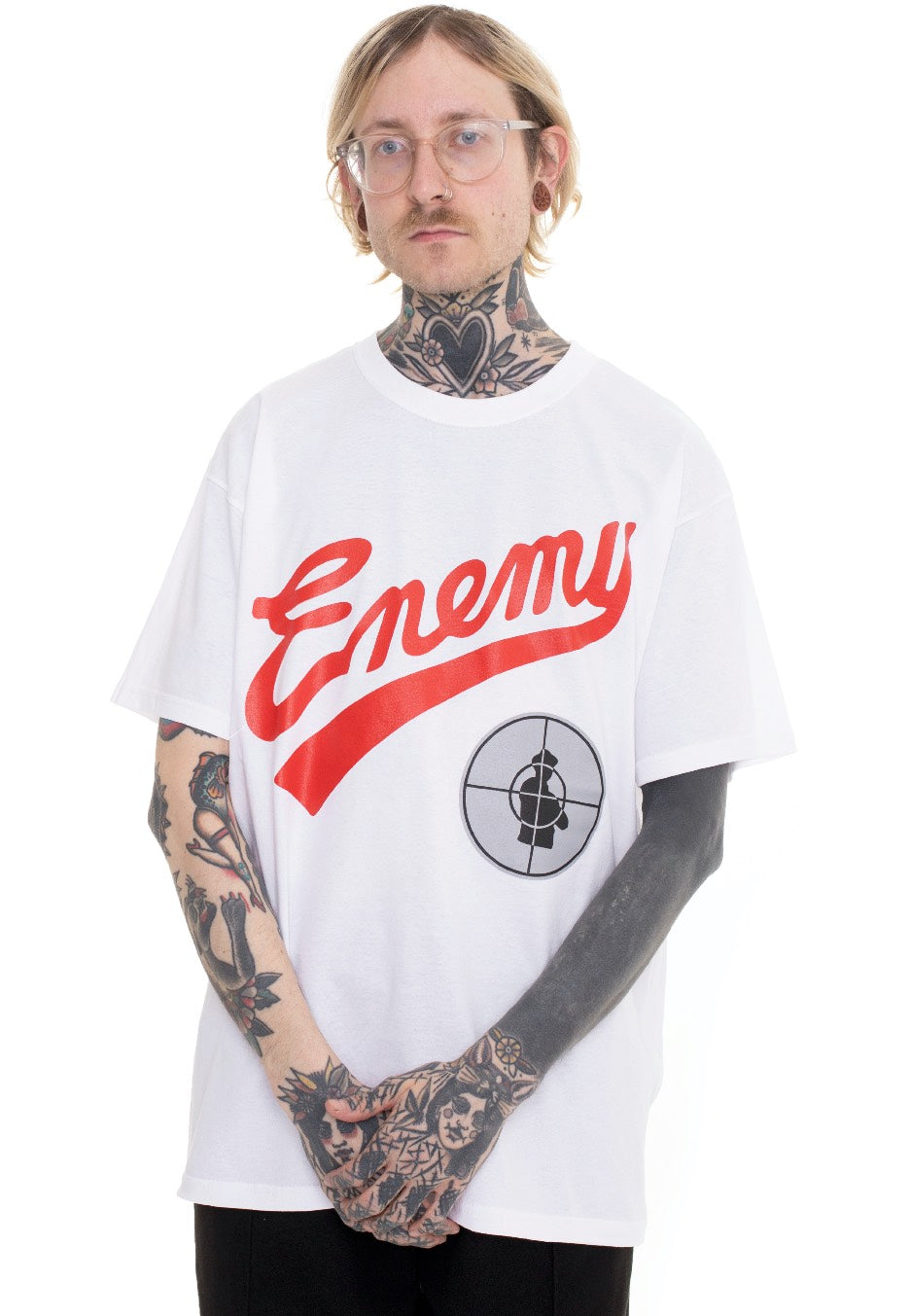 Public Enemy Enemy Target White - T-Shirt | Impericon