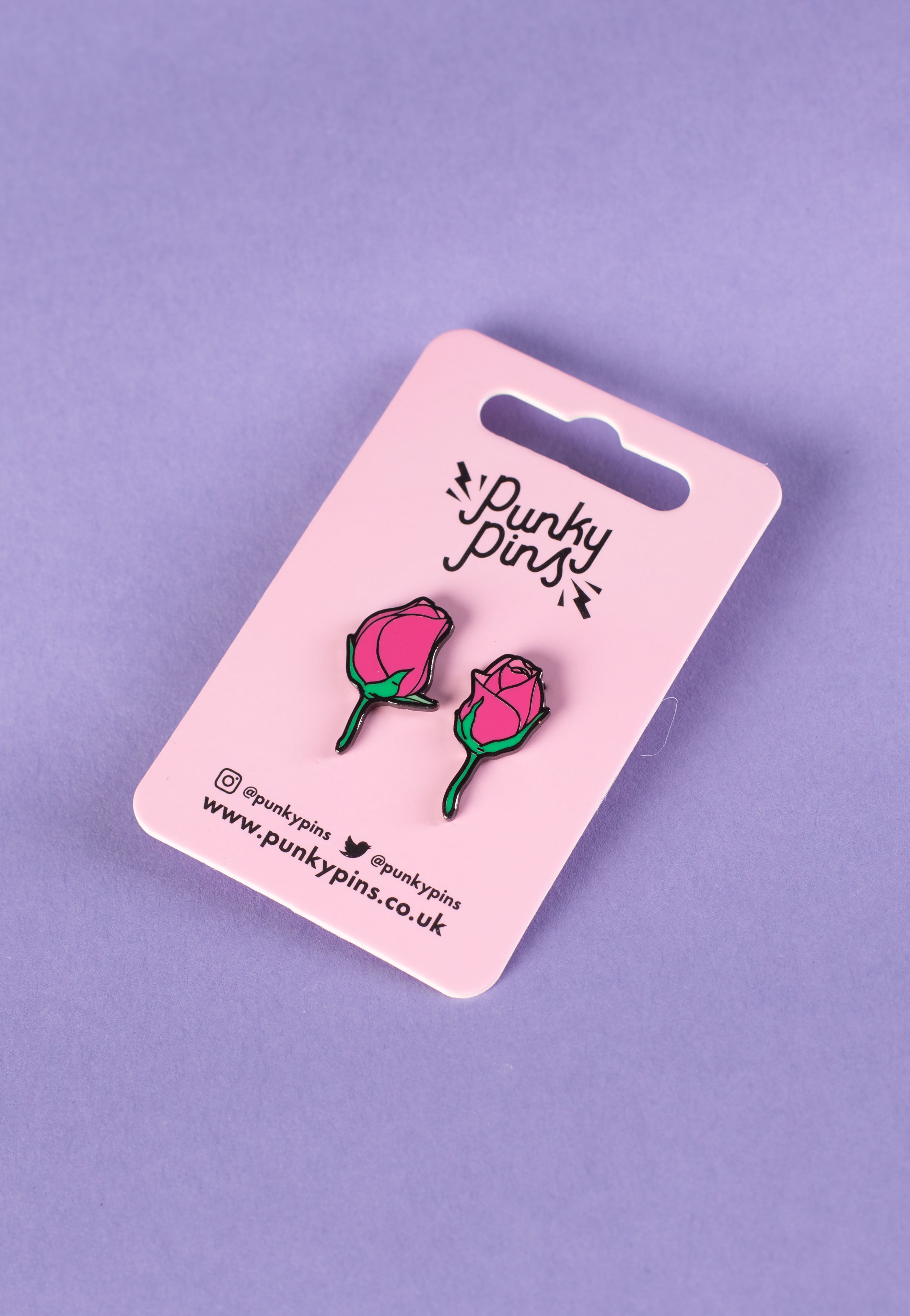 Punky Pins - Rose Pair Of Enamel Pins  - Pin | Neutral-Image