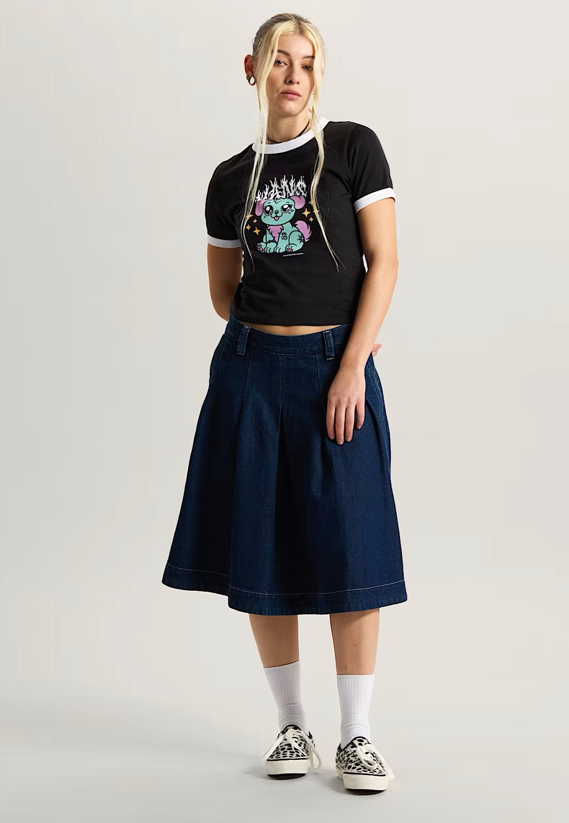 Vans - Puppy W Ringer Black - T-Shirt | Women-Image