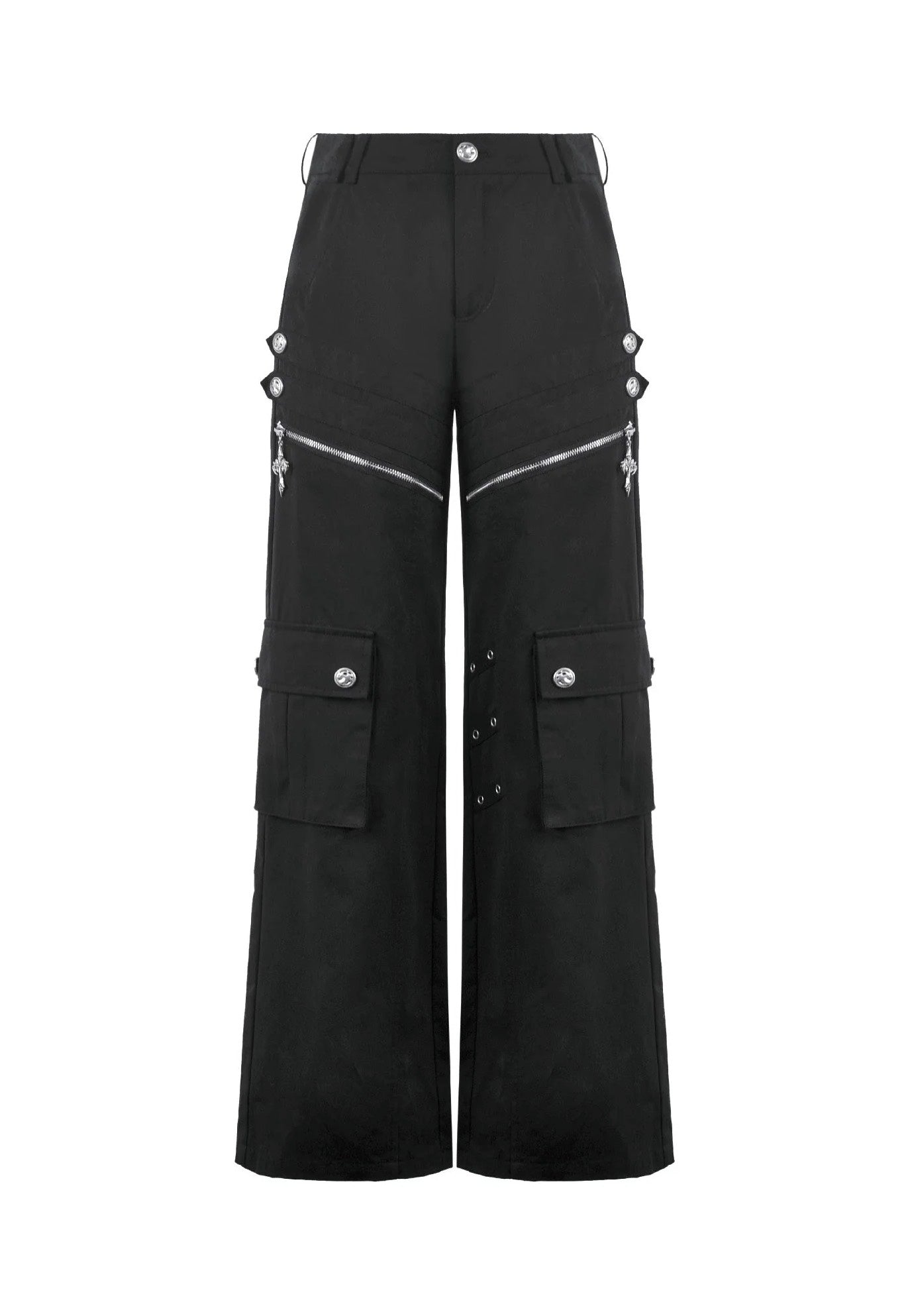 Dark In Love Urban Mobility Dark Techwear Multi Pocket Cross Zip Kalhoty | Women-Image
