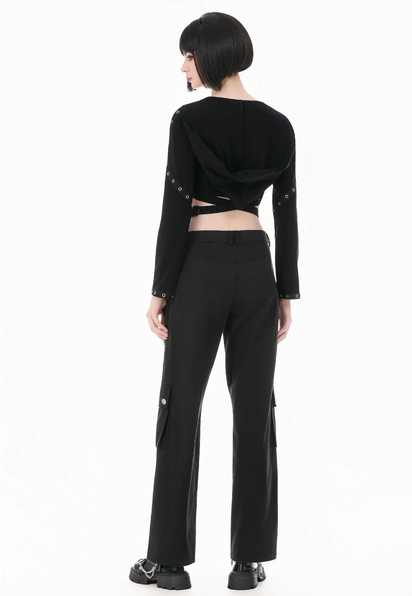 Dark In Love Urban Mobility Dark Techwear Multi Pocket Cross Zip Kalhoty | Women-Image