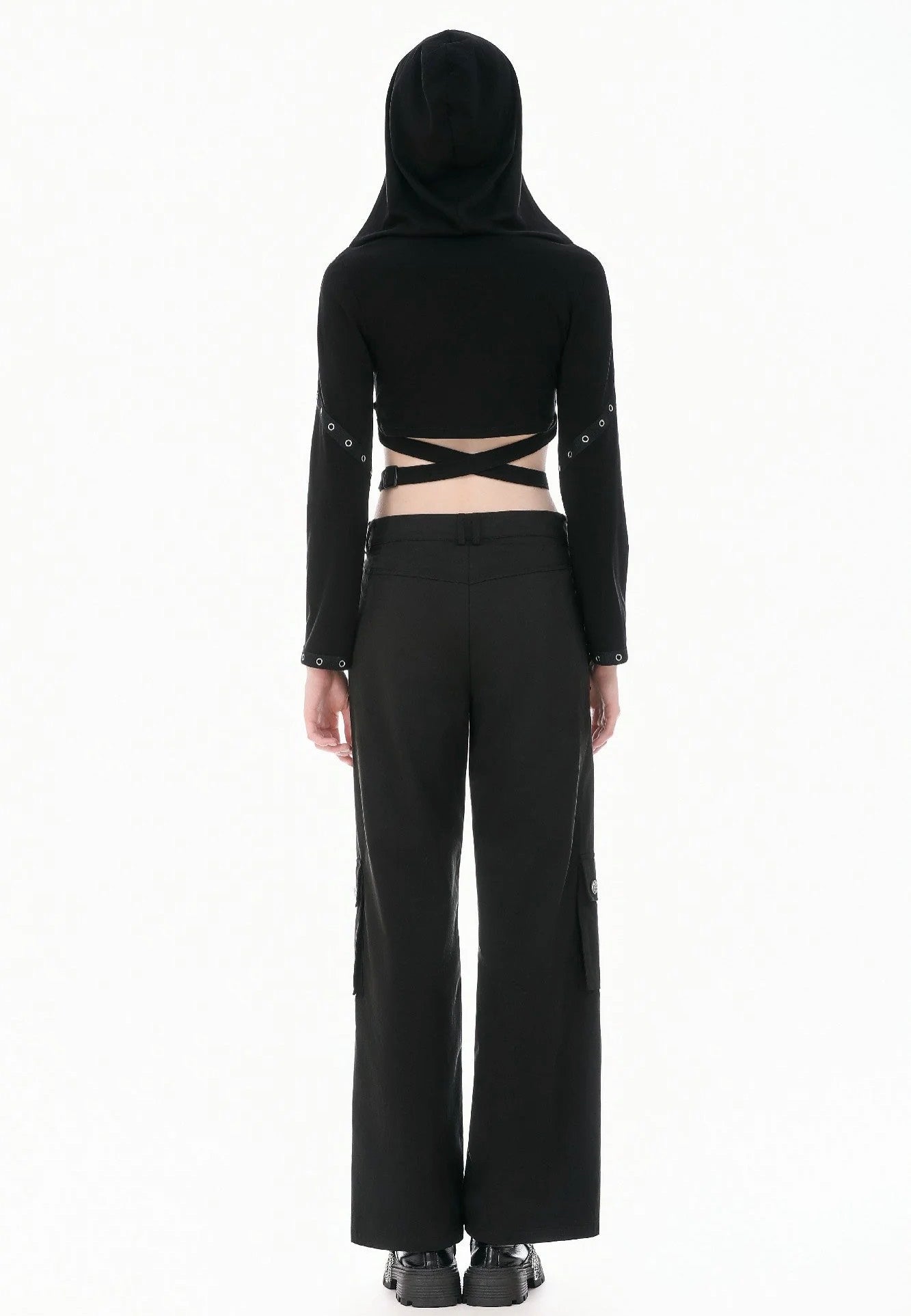 Dark In Love Urban Mobility Dark Techwear Multi Pocket Cross Zip Kalhoty | Women-Image