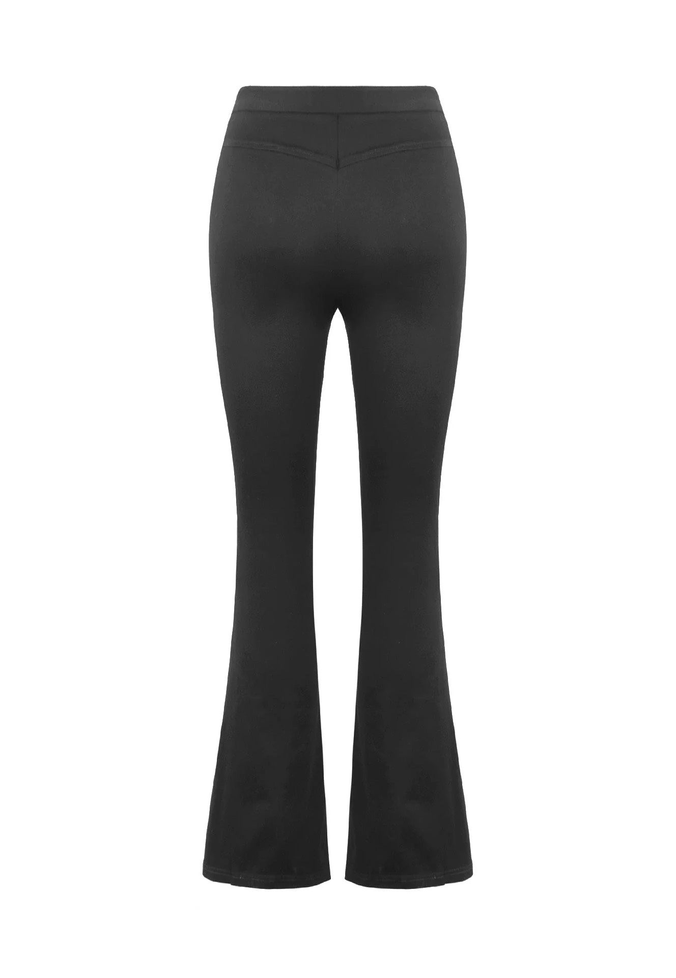 Dark In Love Dark Rift Gothic Punk Mesh Patchwork Cutout Buckle Flare Kalhoty | Women-Image
