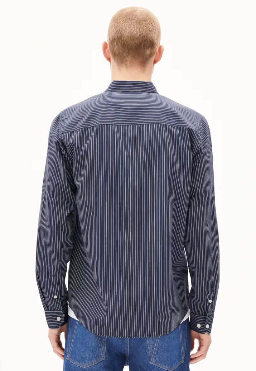 Armedangels - Quaasa Stripes Night Sky/White - Shirt | Men-Image