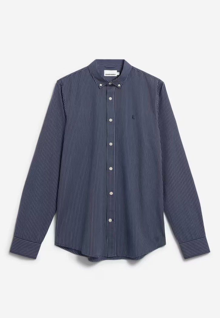 Armedangels - Quaasa Stripes Night Sky/White - Shirt | Men-Image