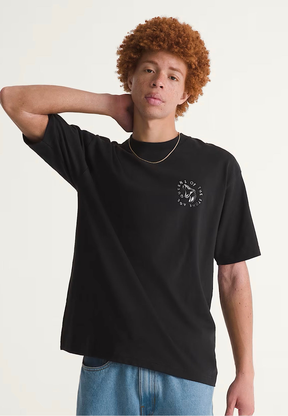Vans x Queens Of The Stone Age Ouroboros Black T-Shirt | Men-Image