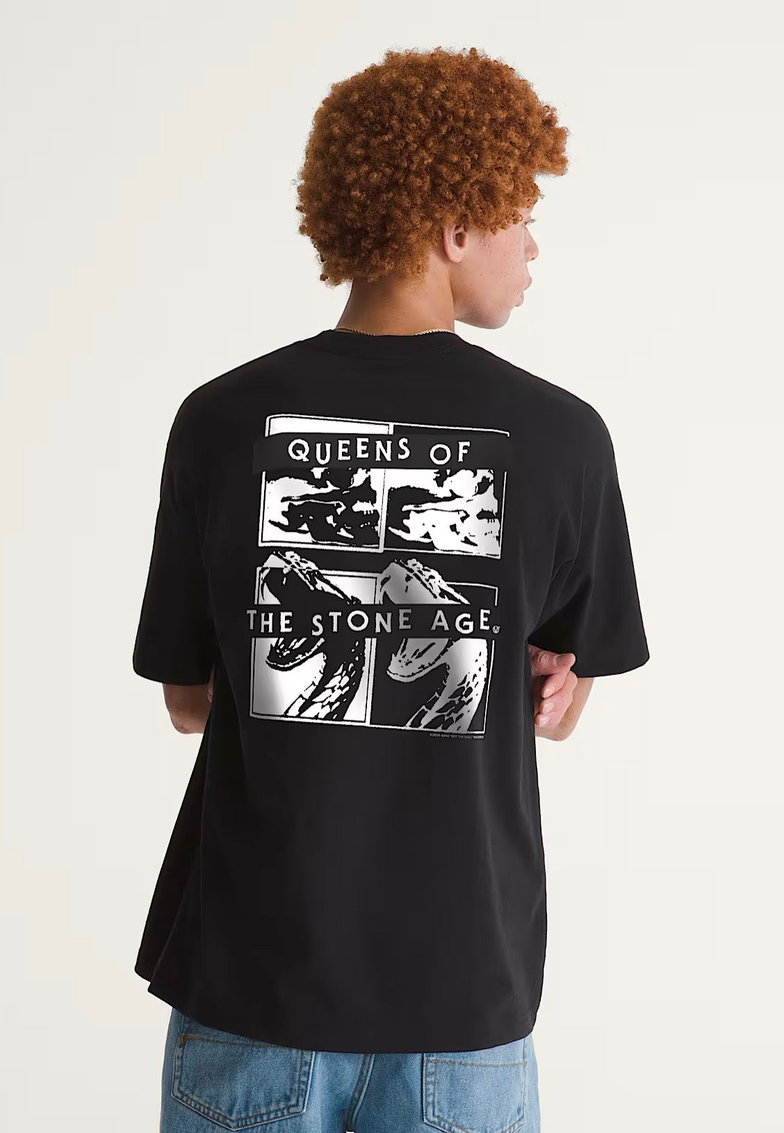 Vans x Queens Of The Stone Age Ouroboros Black T-Shirt | Men-Image